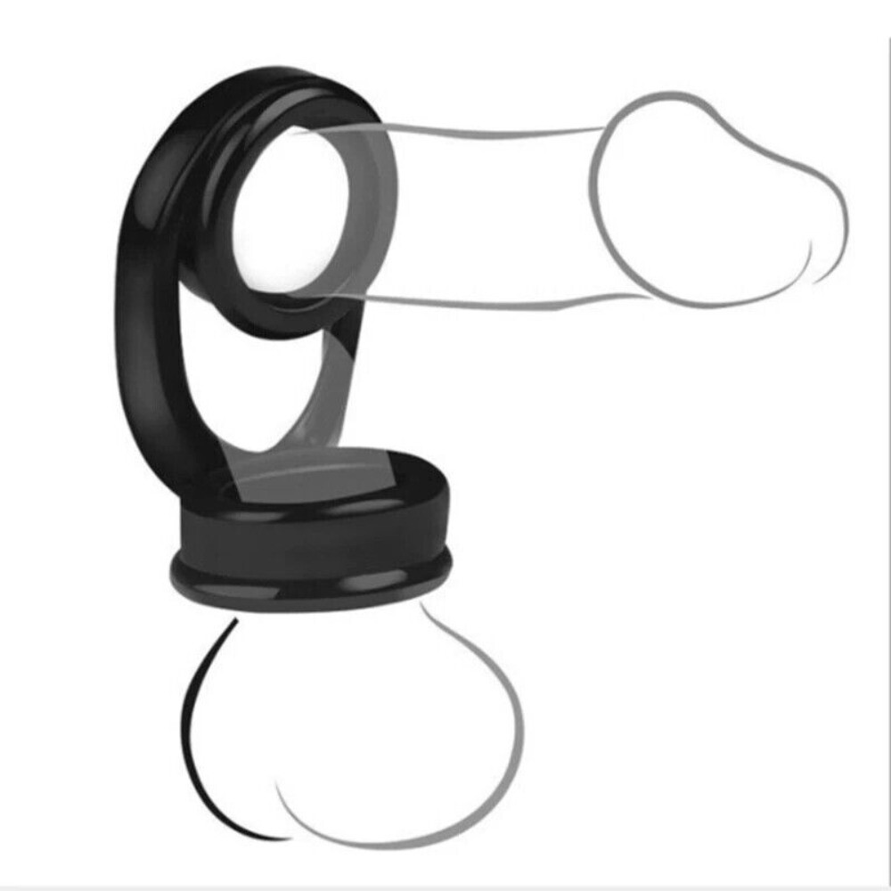 Penis Extender Sleeve Scrotum Ring Ball Stretcher Enhancer Male Time Delay Toys