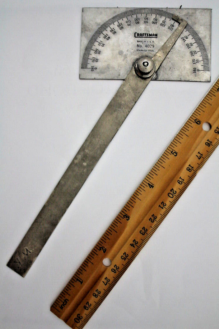 Craftsman Stainless Steel Protractor 4029 #8ut