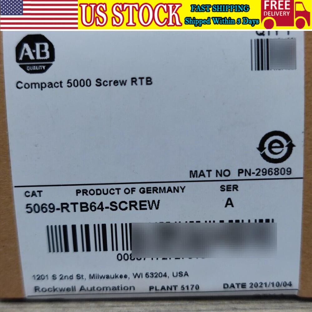 New Sealed AB 5069-RTB64-SCREW /A Compact 5000 Screw RTB US Free Tax