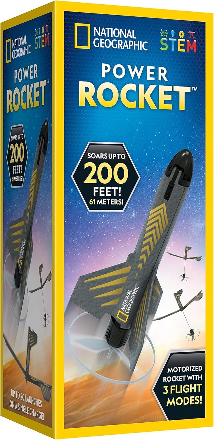 NATIONAL Geographic POWER Rocket MOTORIZED Launcher 200 FT  BY Blue Marble NEW