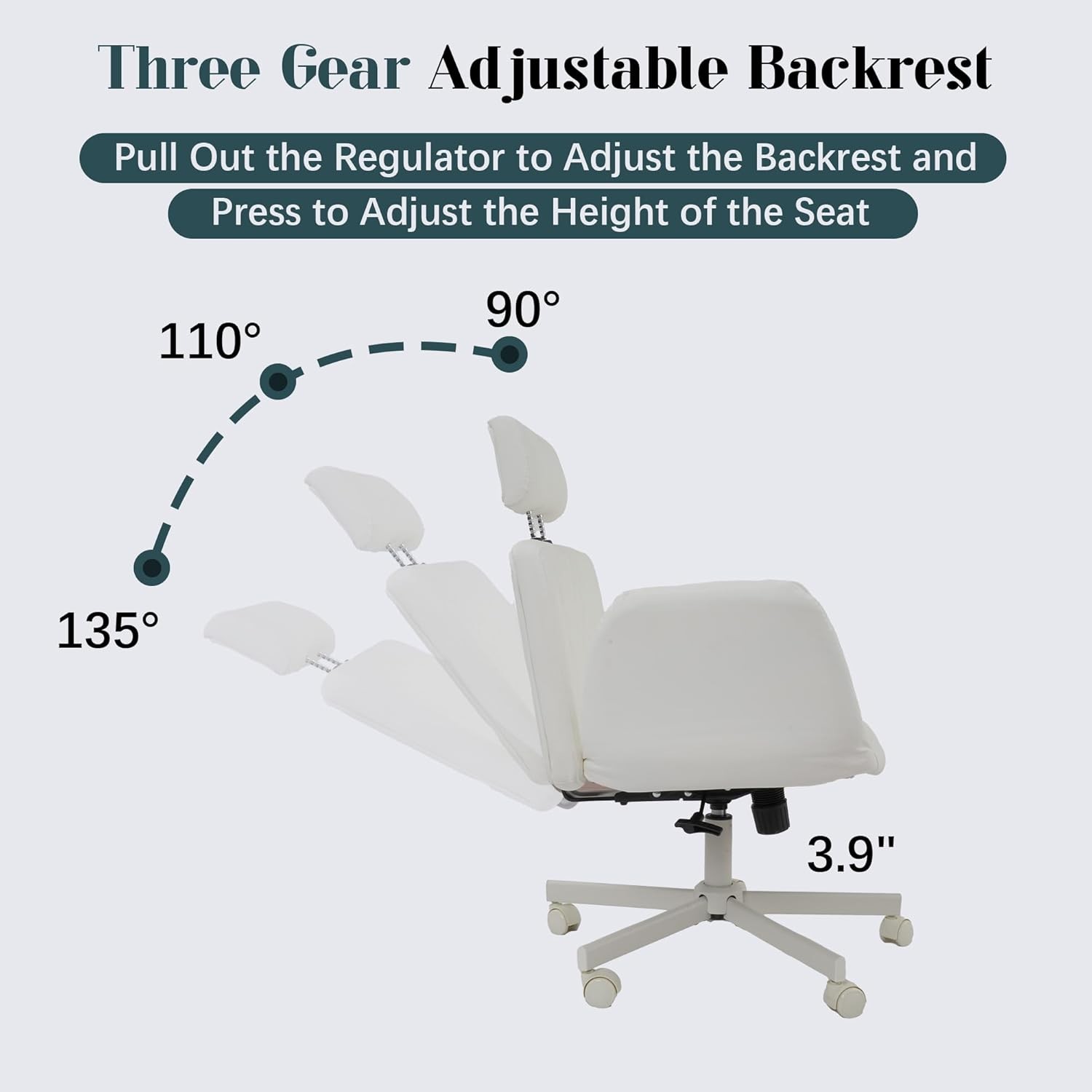 Wide Office Chair Criss Cross Chair with Detachable Head Support Arm and Back
