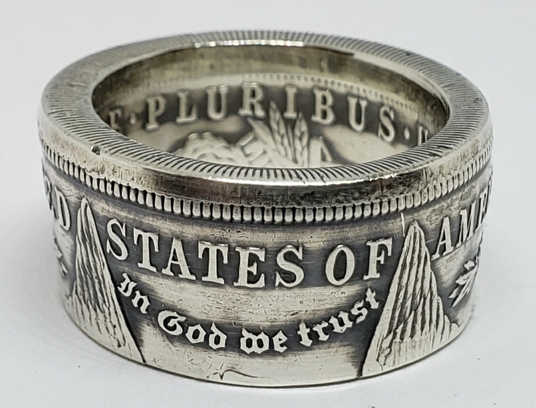 Real Silver Dollar Coin Ring size 14 1/2