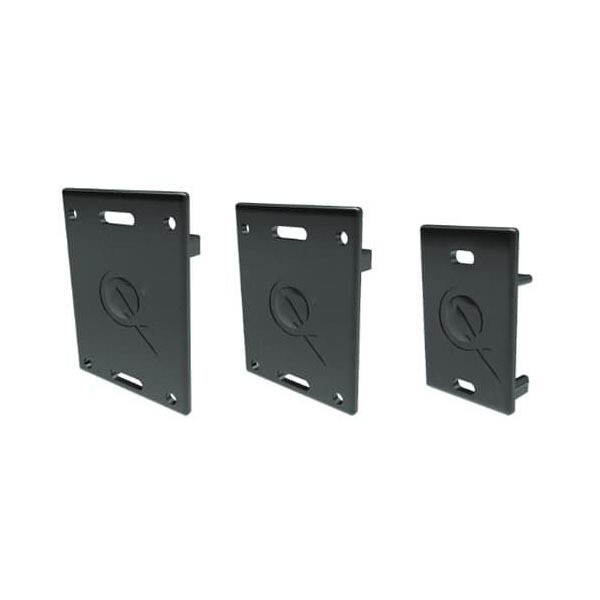 Quick Mount Universal QClick QMR-CPL-B-50 Box 50 PV End Cap, Light, Black Solar