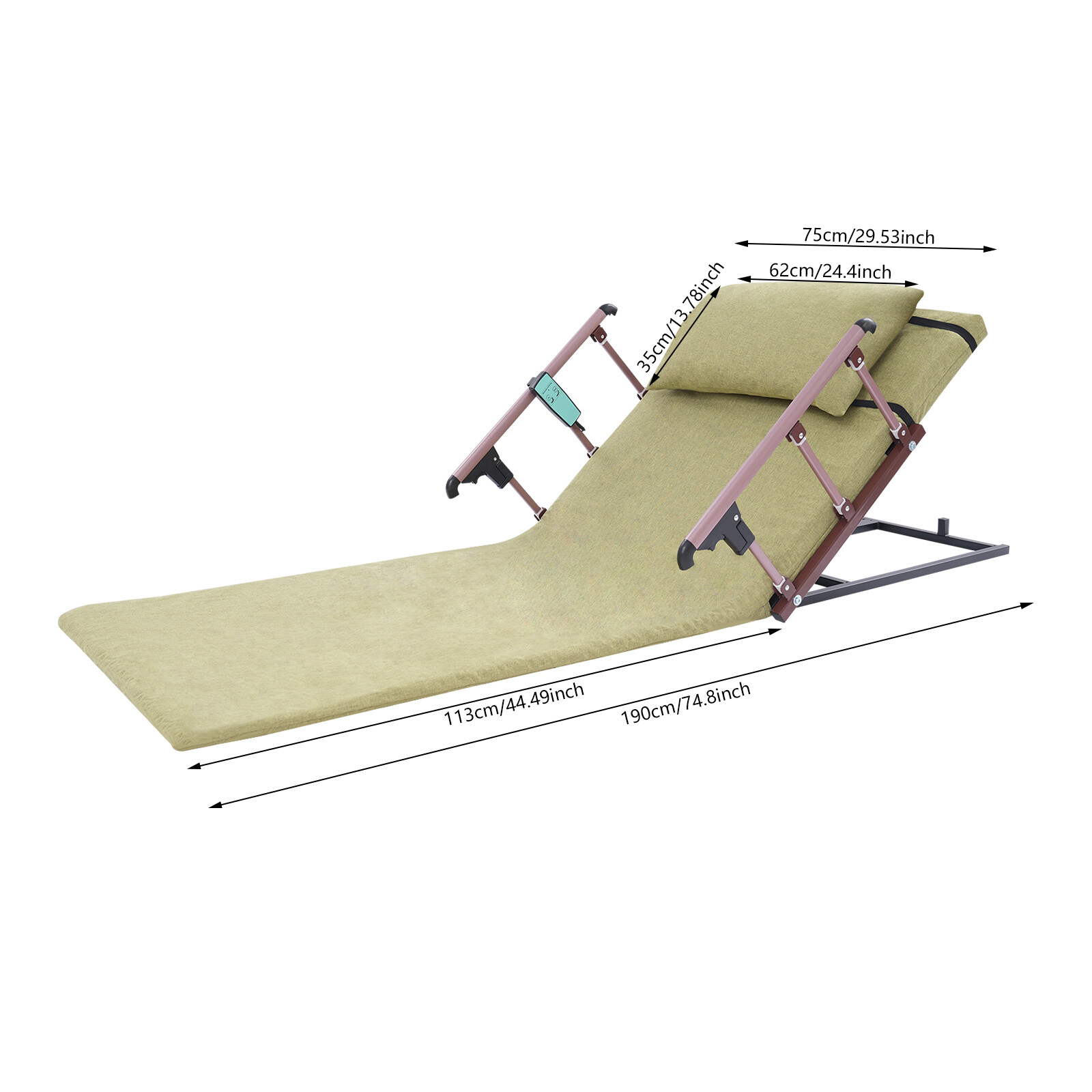 Electric Lifting Bed Backrest for Elderly, Adjustable Back Rest for Bed Sitting
