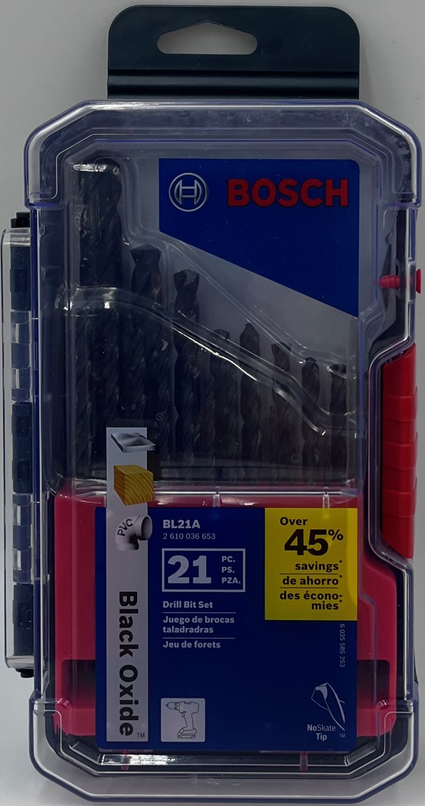 Bosch 21 Piece Black Oxide Metal Drill Bit Set BL21A
