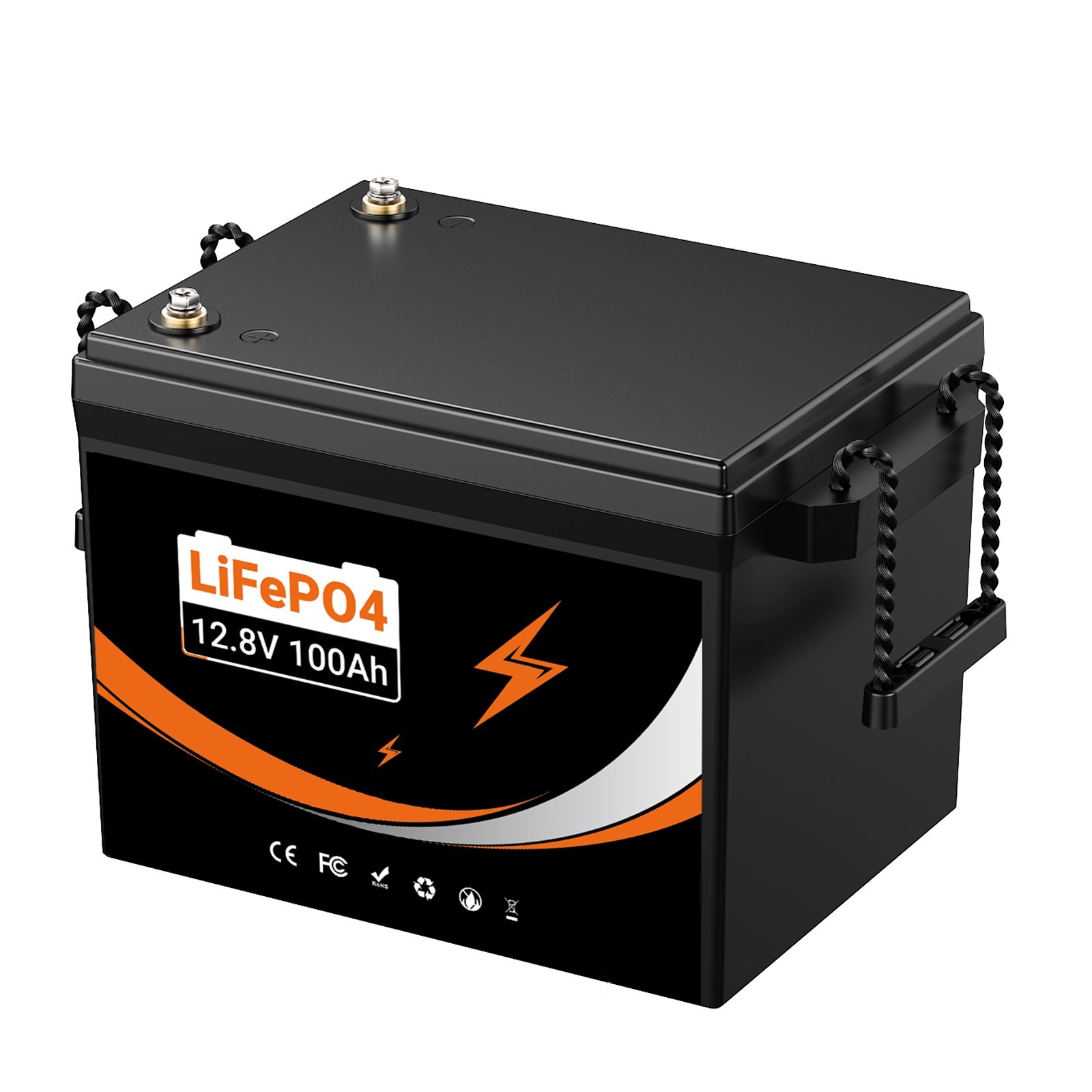 LiFePO4 Lithium Battery12.8V100Ah BMS Deep Cycle for RV Marine Solar Off-grid