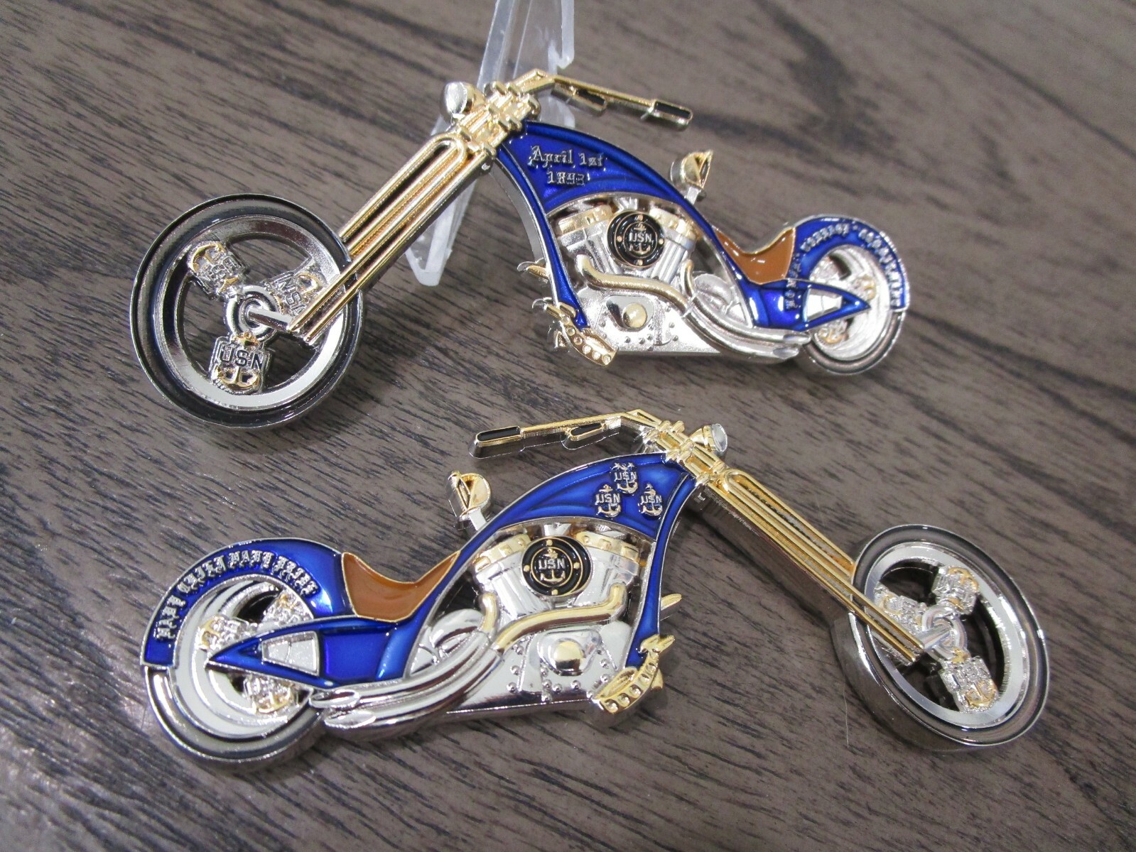 Navy Chief Navy Pride CPO USN Chopper Motorcycle  Challenge Coin