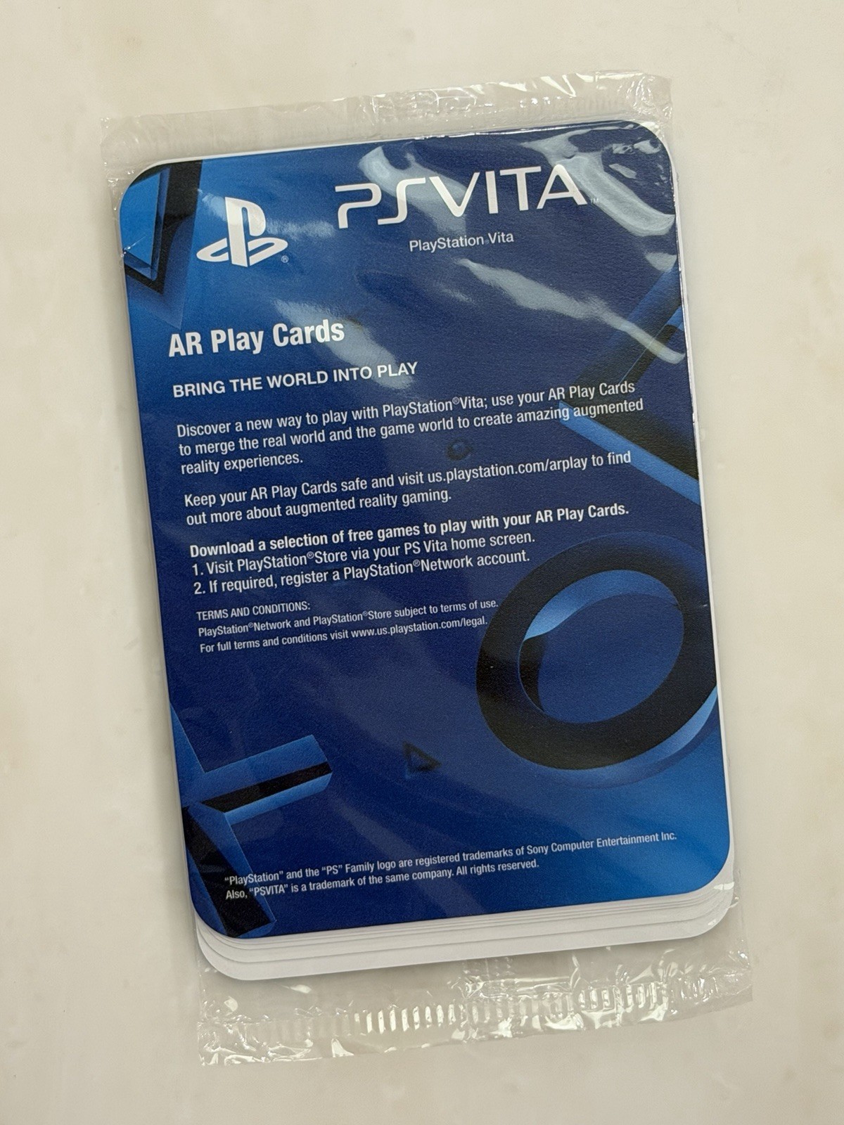 Sony PS Vita AR Play Cards Set New Sealed Official PlayStation Accessory