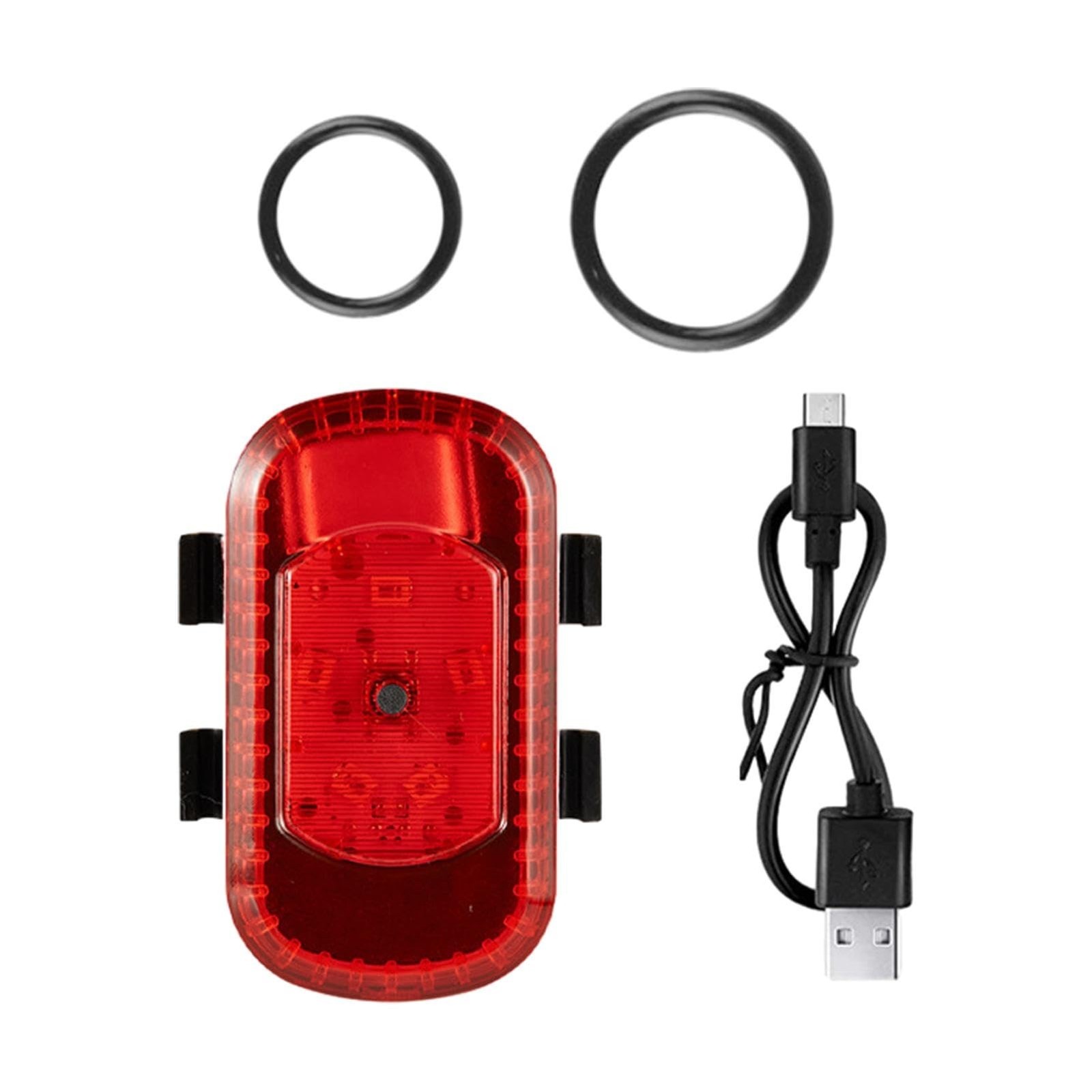 ABS Rechargeable LED Tail Light for Bike Motorcycle For Night Use