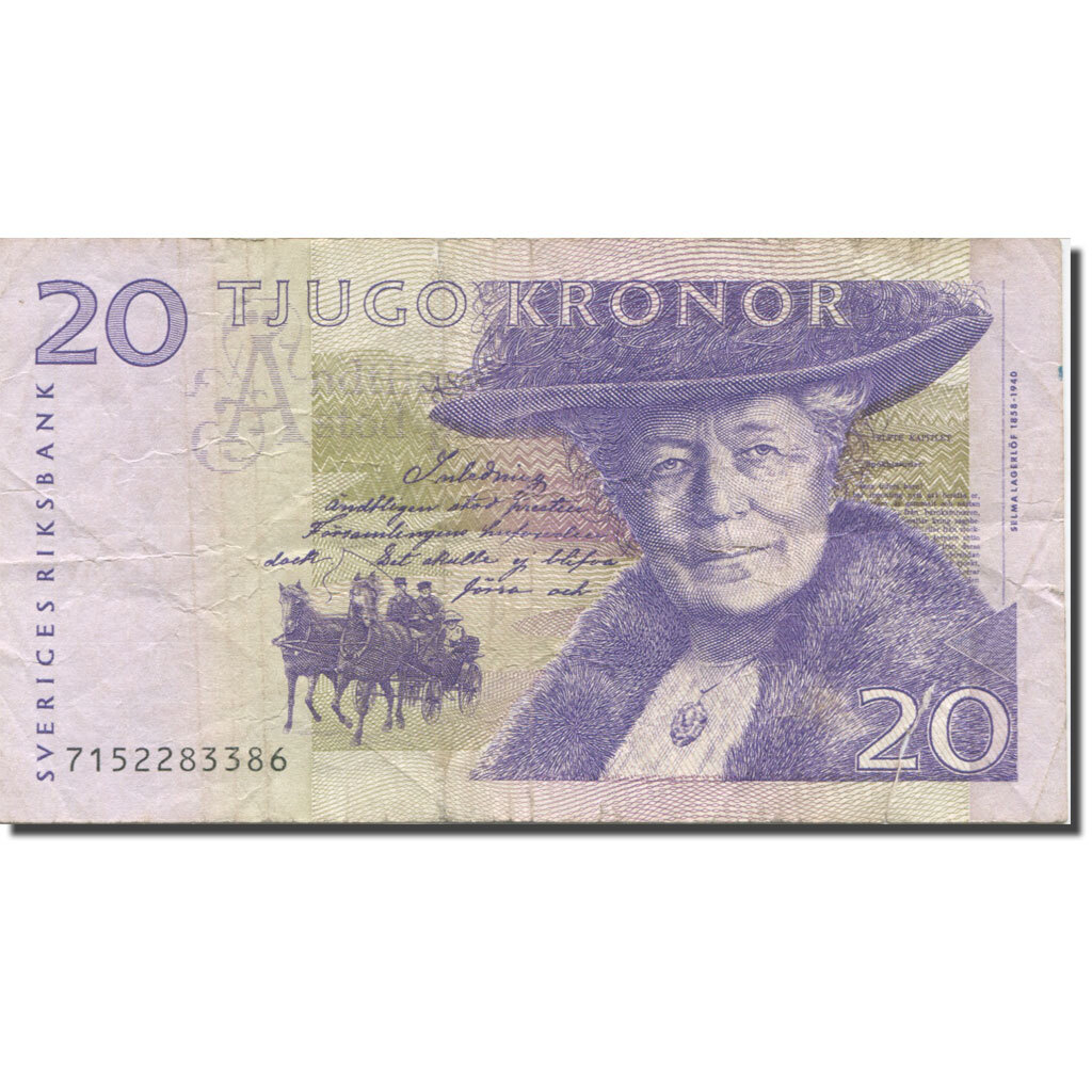 [#644055] Banknote, Sweden, 20 Kronor, 1997-2008, KM:63a, VF(30-35)
