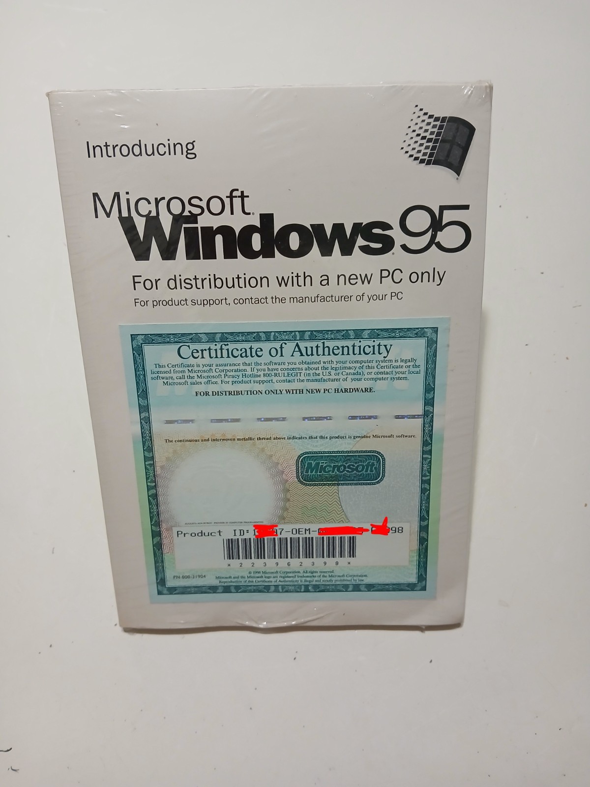 Vintage Microsoft Windows 95 OEM Booklet with COA & Product Key (Not Sealed)