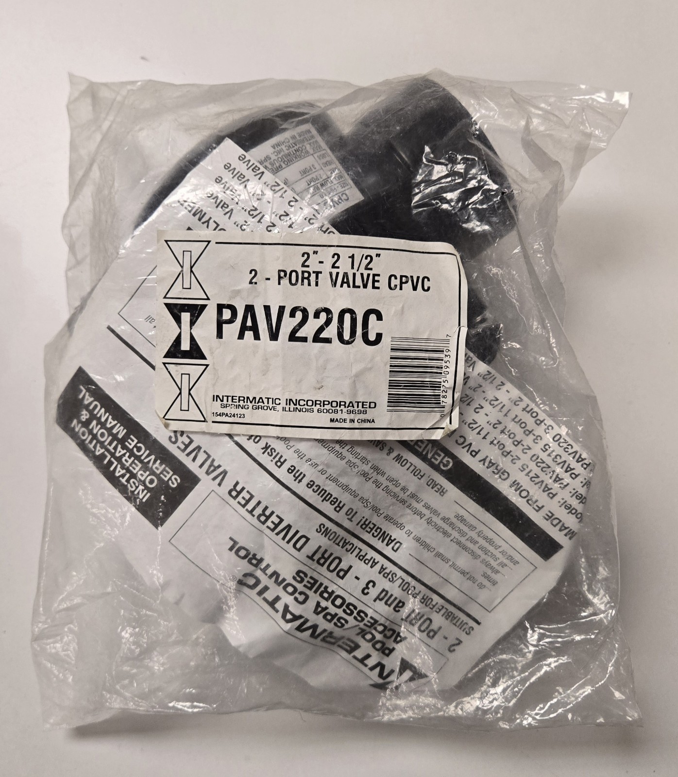 Intermatic CPVC Diverter Valve PAV220C 2-2 1/2"