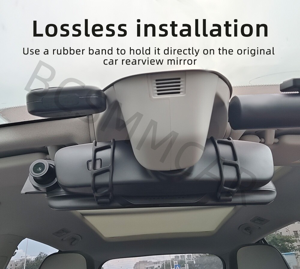 2.5D Rearview Mirror Driving Recorder Touch Screen For Apple CarPlay Bluetooth
