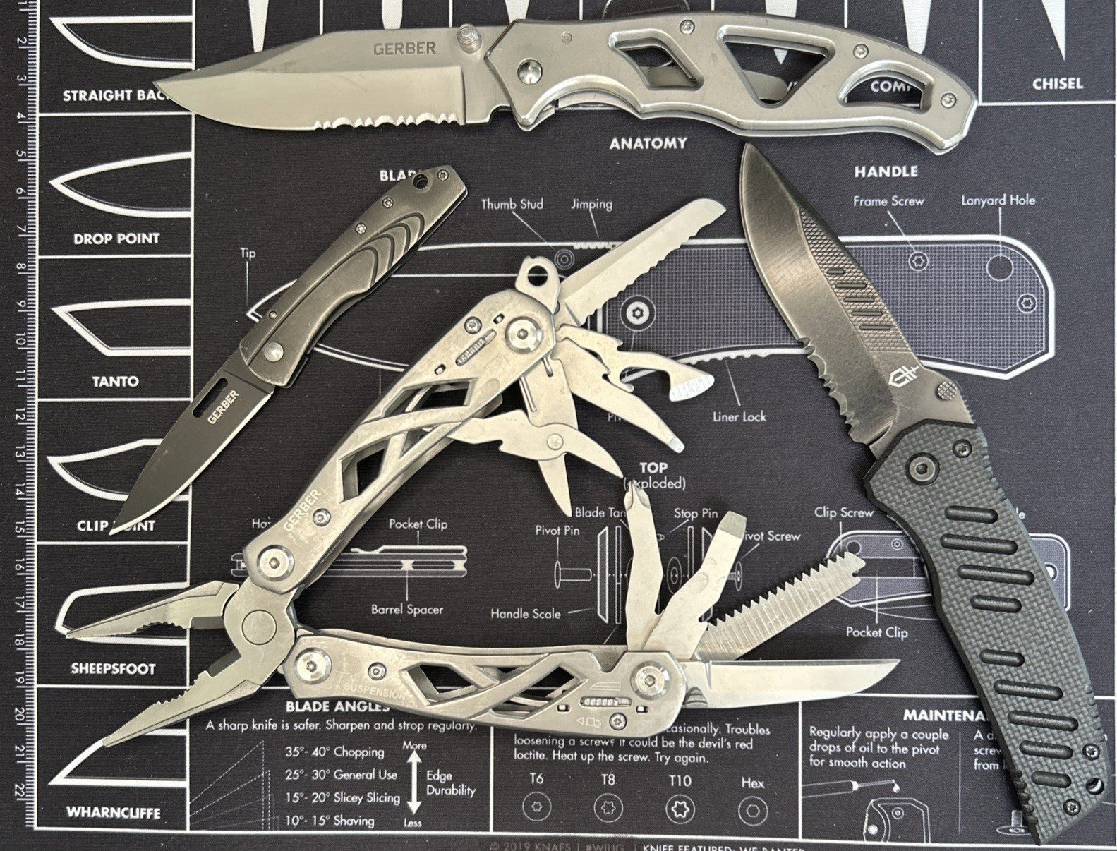 Lot of 4 Gerber: Paraframe LRG, Swagger, Suspension Multitool & STL 2.0 VGUC