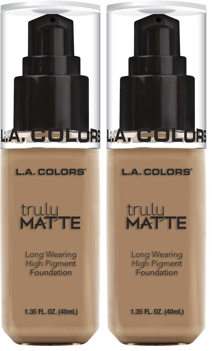 Set of 2 L.A. COLORS Truly Matte Foundation, Sand