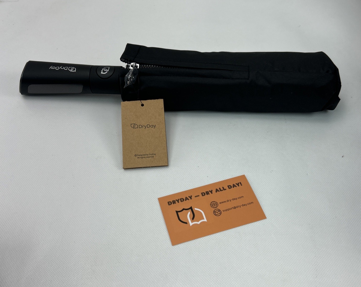 DryDay Premium Umbrellas for Rain, Large Windproof- Black