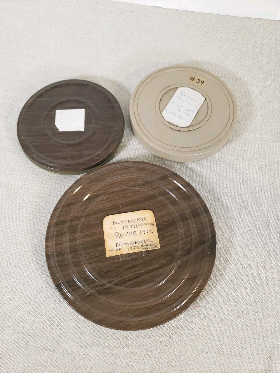 Vintage Pennys Dual 8mm Super 8 Can Cannister Reels With Movies 1970's Lot Of 3