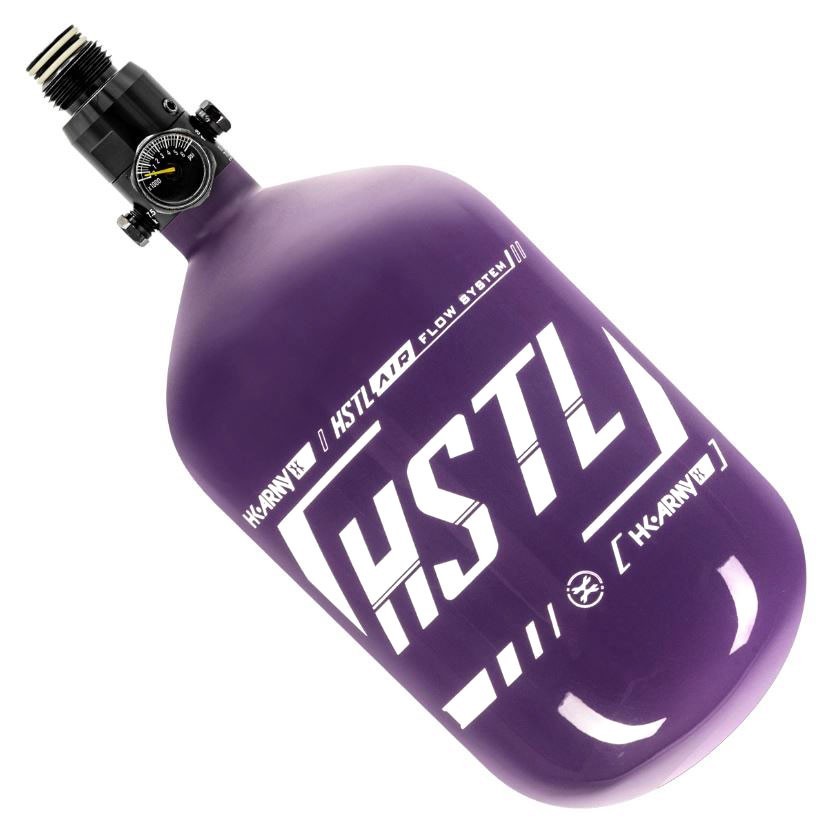 HK Army Paintball 68ci/4500psi HSTL HPA Tank w/ Standard Reg Purple/White