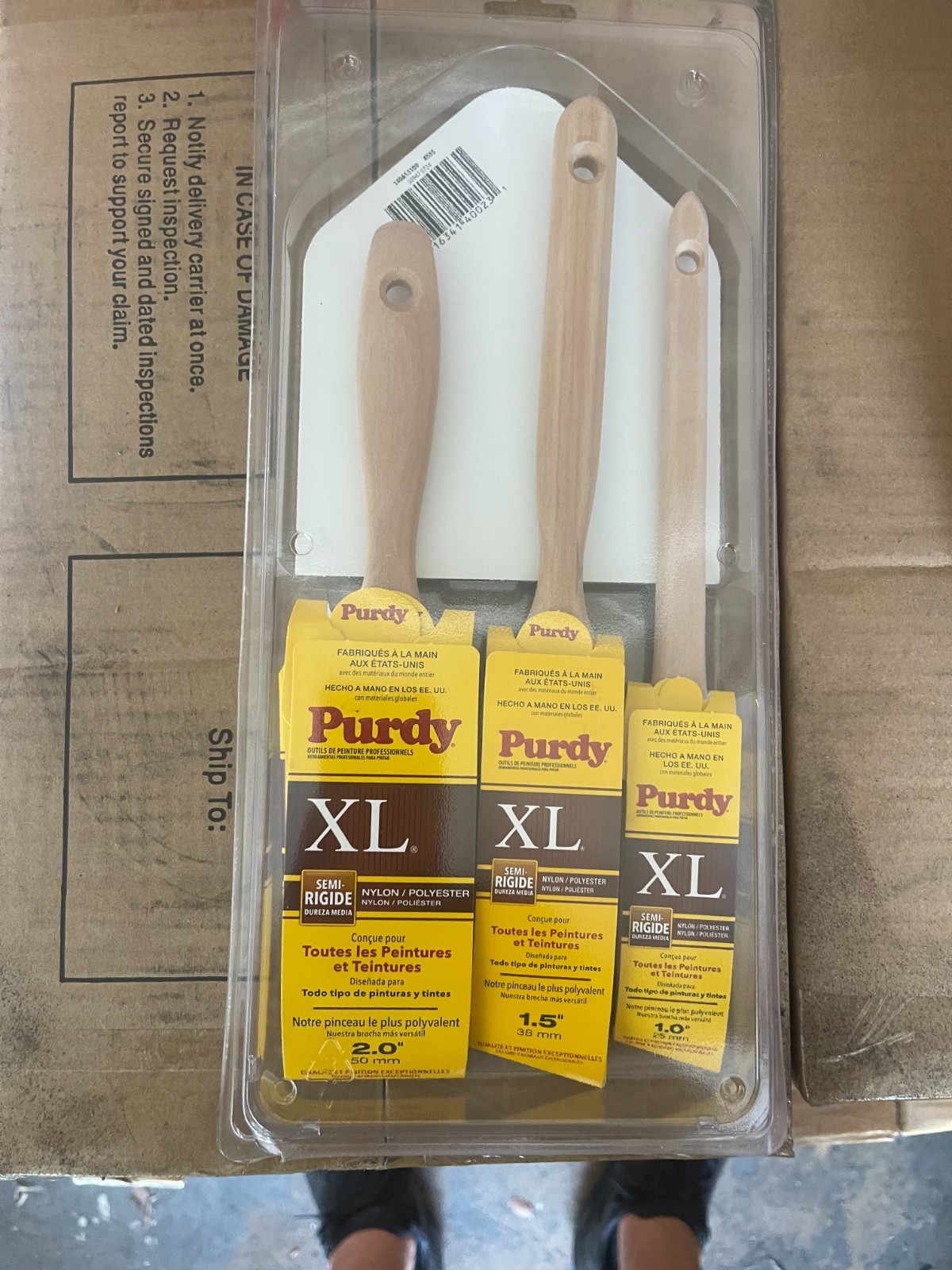 Purdy XL Professional Paint Brush Value 3 Pack Medium Stiff Dale Glide Sprig New