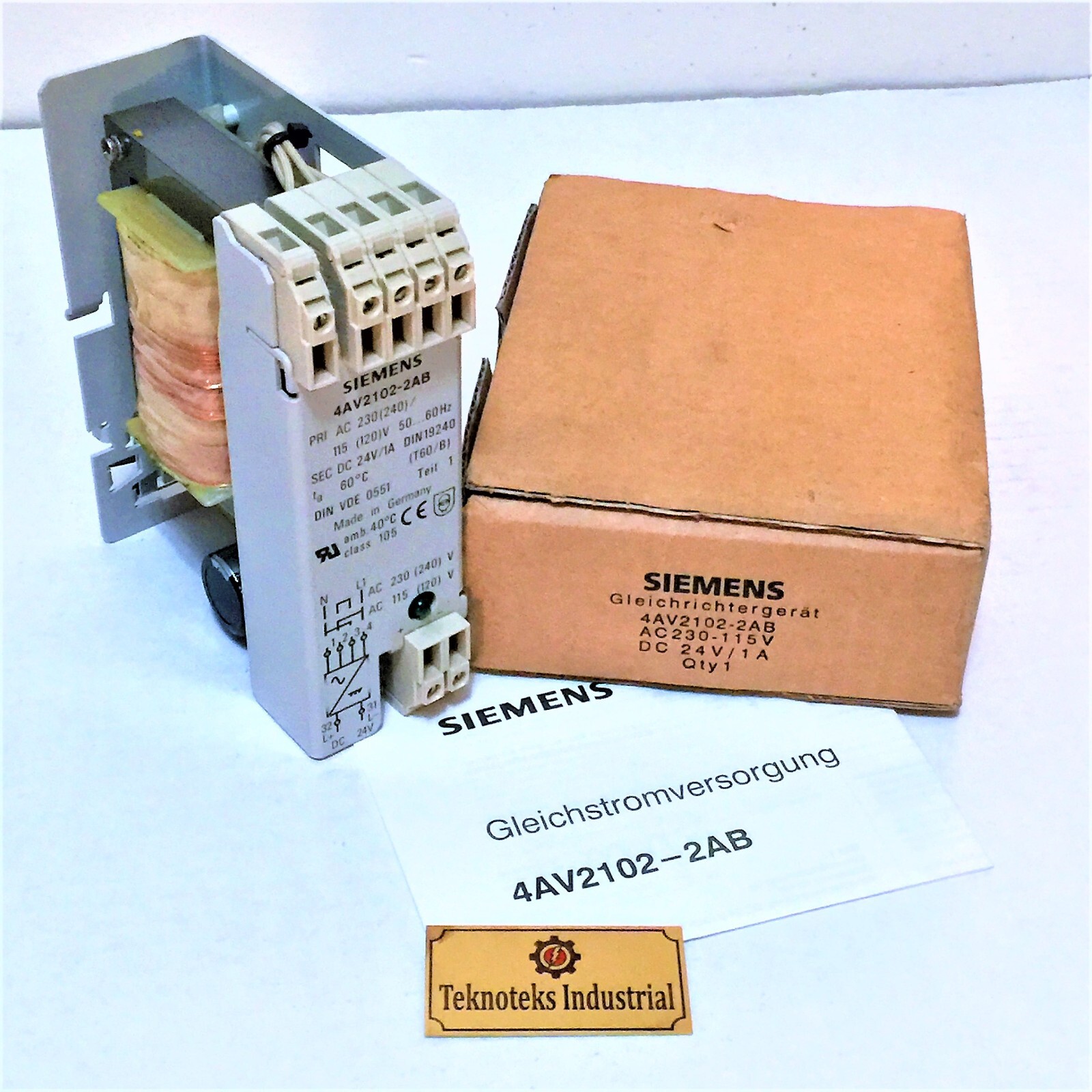 SIEMENS  4AV2102-2AB  POWER SUPPLY 115-230VAC /  24V DC