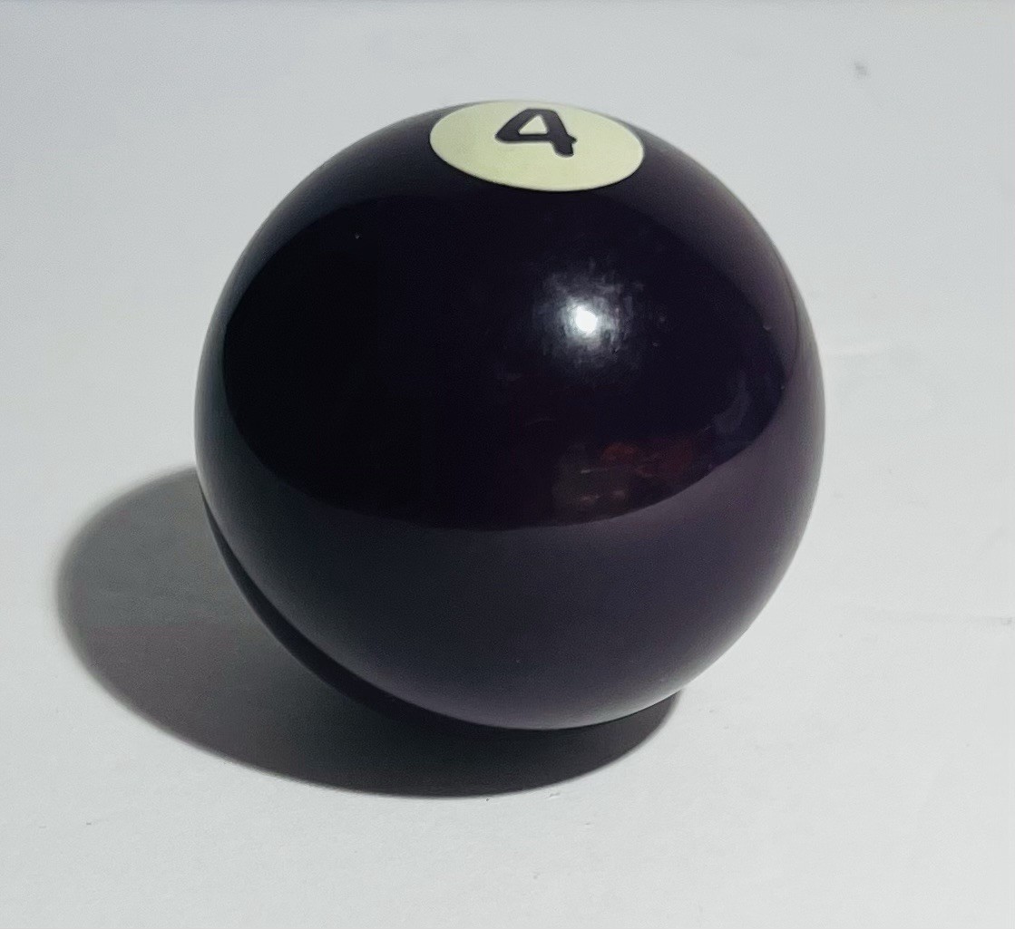 Vintage Pool Ball Number 4 Purple Solid Replacement
