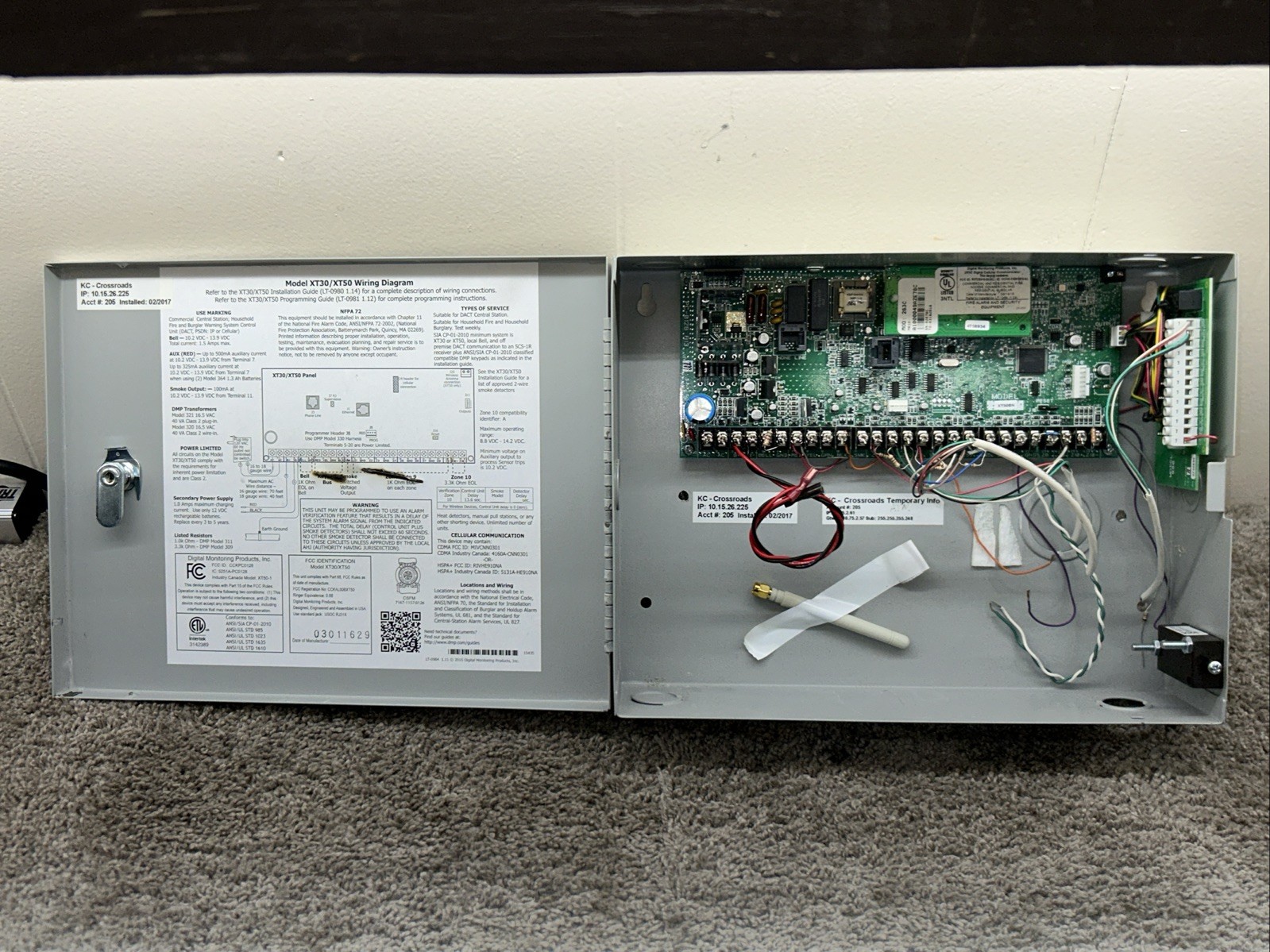 DMP XT30D Panel With Gray Enclosure Used 82766