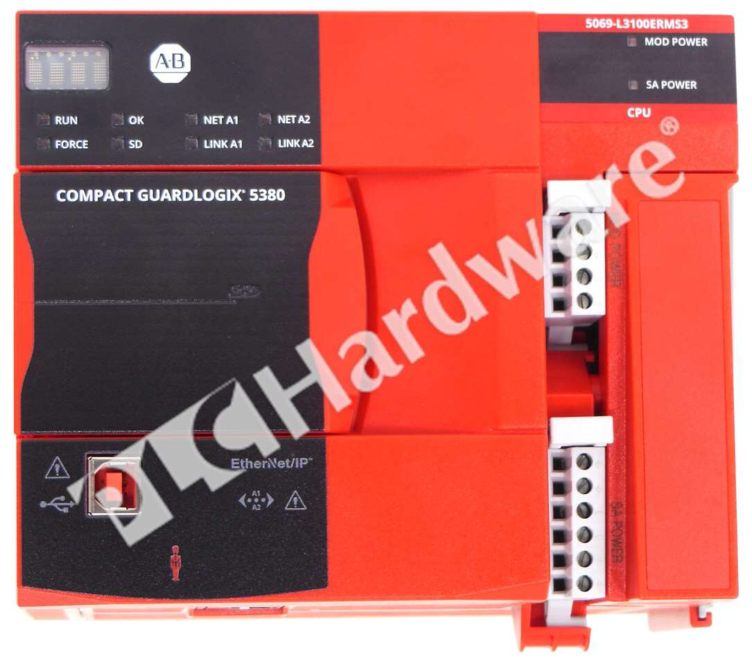 Surplus Allen Bradley 5069-L3100ERMS3 /A 2022 GuardLogix 5380 Safety Controller