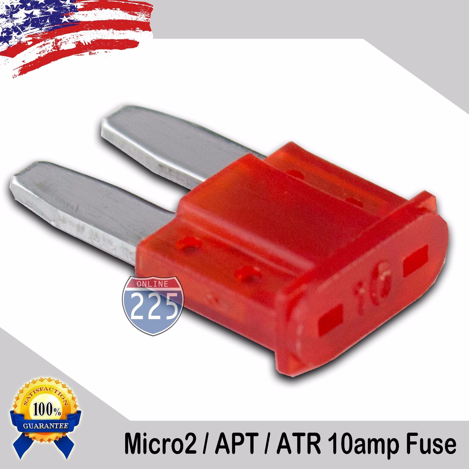 10 Pack 10A Micro2 Blade Fuse 10 AMP APT/ATR 32V Auto Car Truck Boat Marine RV