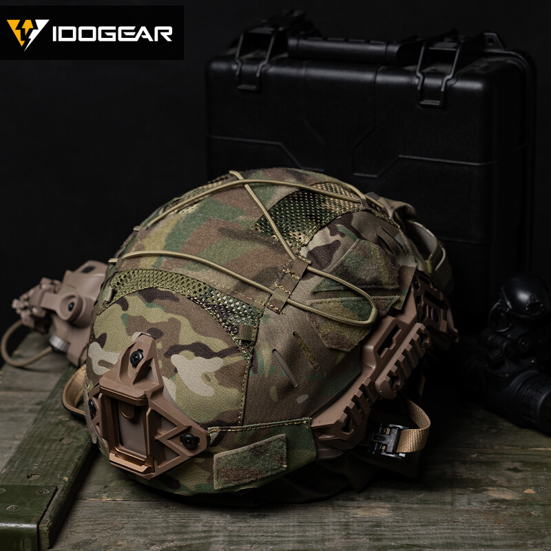 IDOGEAR Tactical Helmet Cover For Wendy 3.0 Helmet with NVG Battery Pouch Army