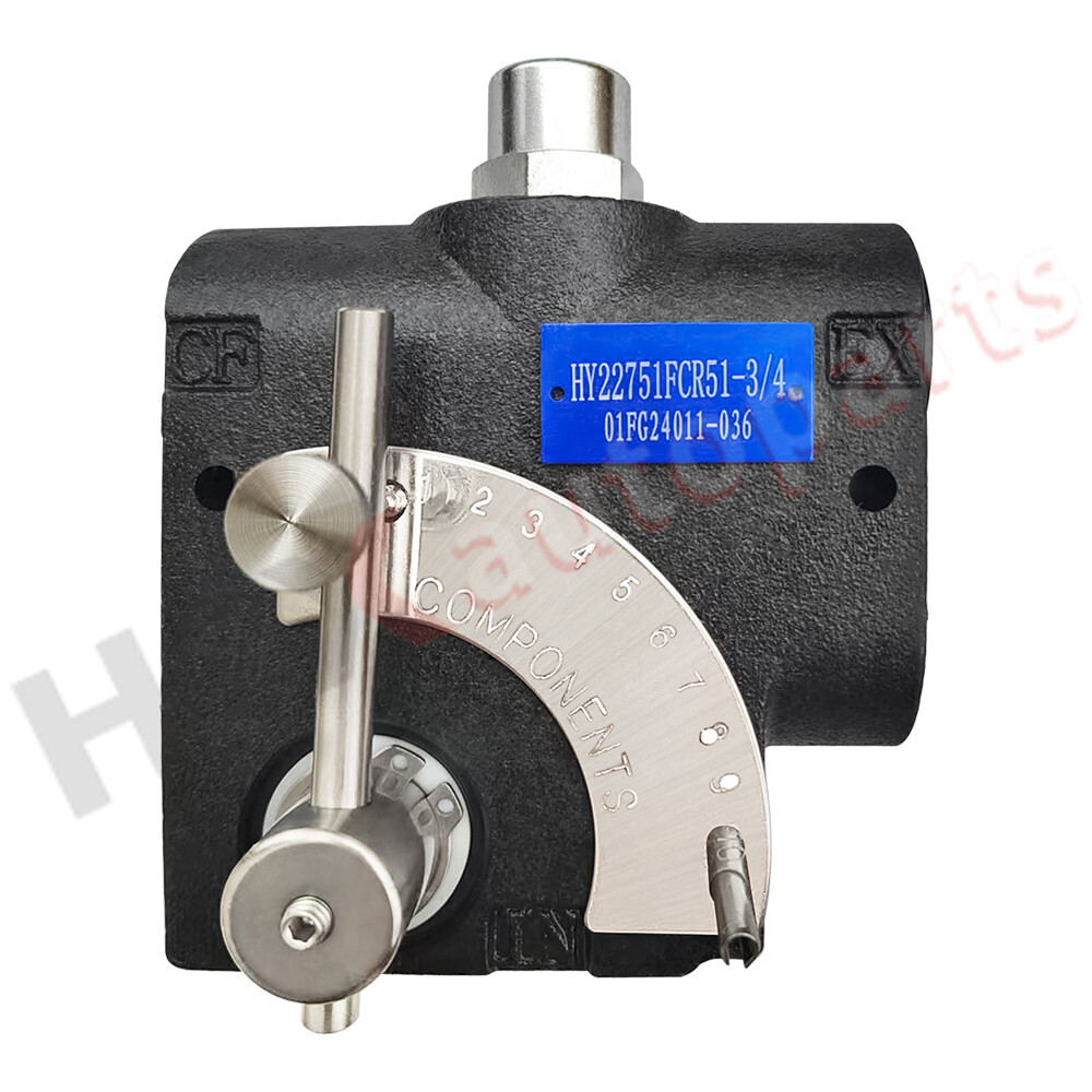 Hydraulic Adjustable Variable Flow Control Valve w/ Relief for 3/4”NPT FCR51-3/4