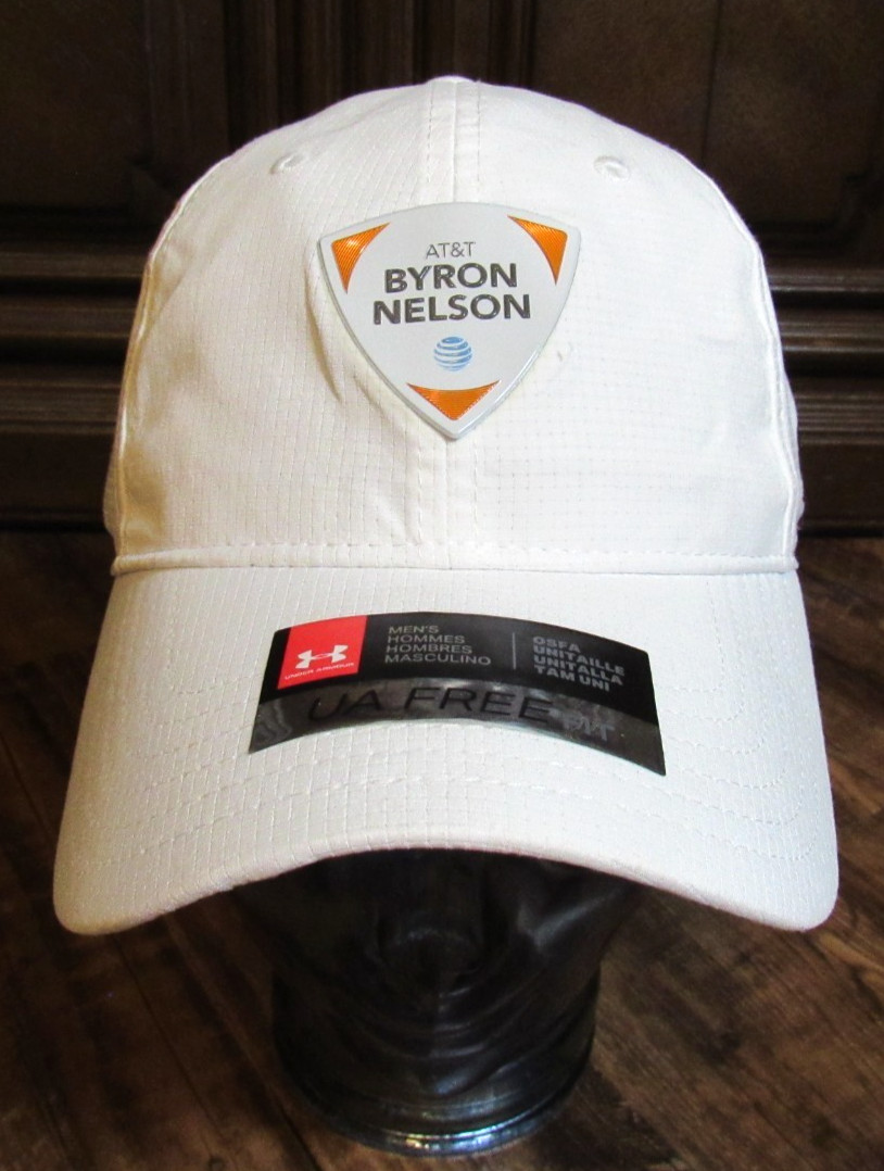 Under Armour AT&T Byron Nelson Golf Hat Strap Back Free Fit Cap PGA Tour White
