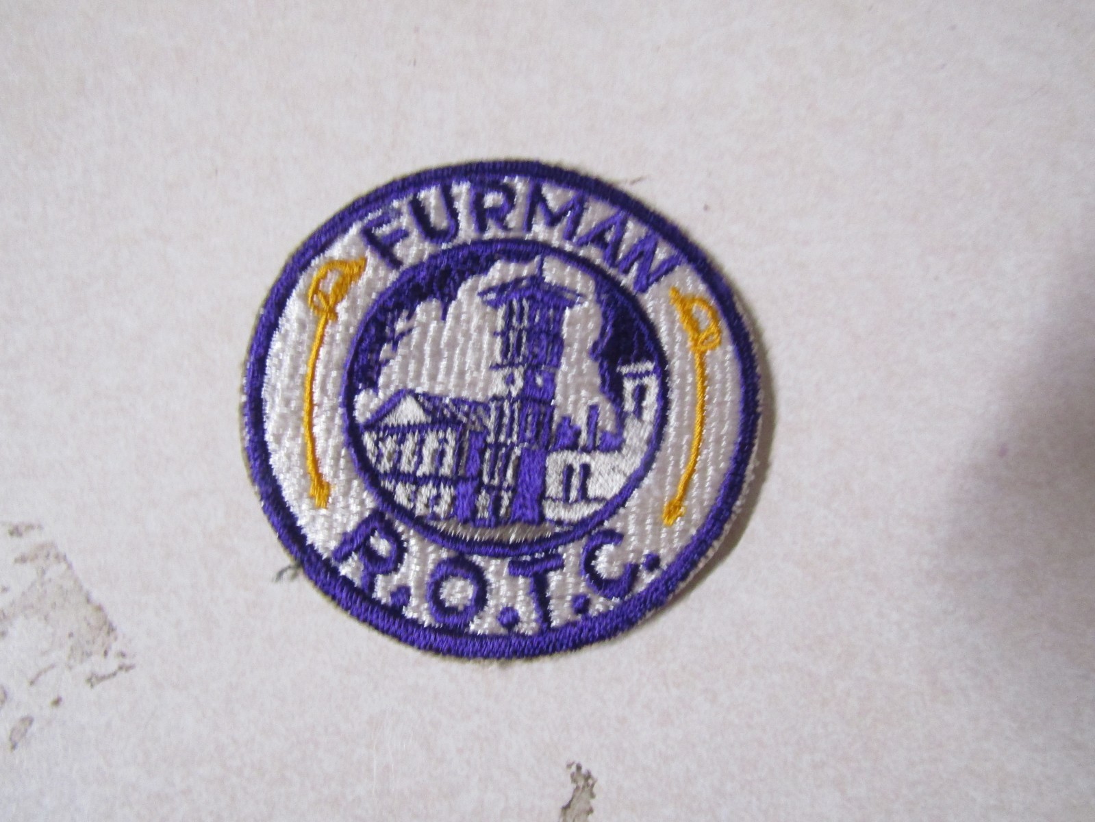 MILITARY PATCH FURMAN UNIVERSITY COLLEGE ROTC SOUTH CAROLINA