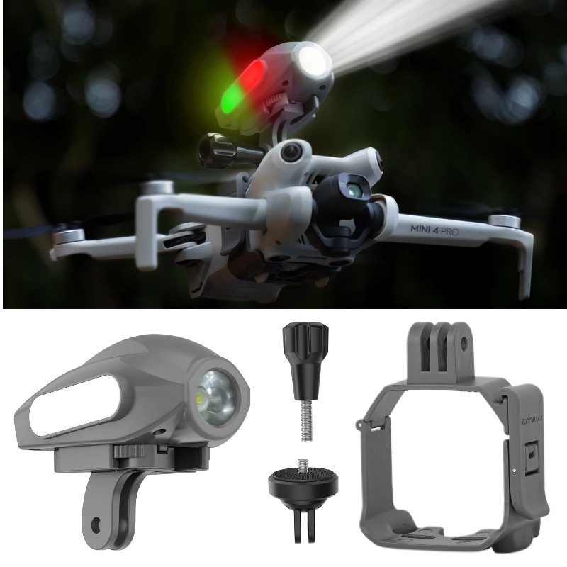 Searchlight Mount Holder w/ Light Lamp Set For DJI Mini 4 Pro Drone Accessories