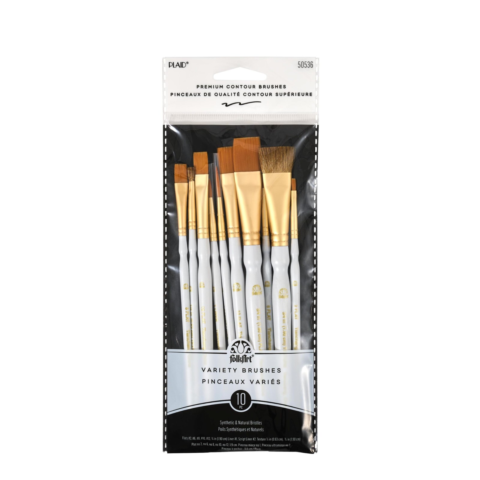 10-Piece Learn to Paint Premium Brush Set for Acrylic Oil Watercolor Crafts