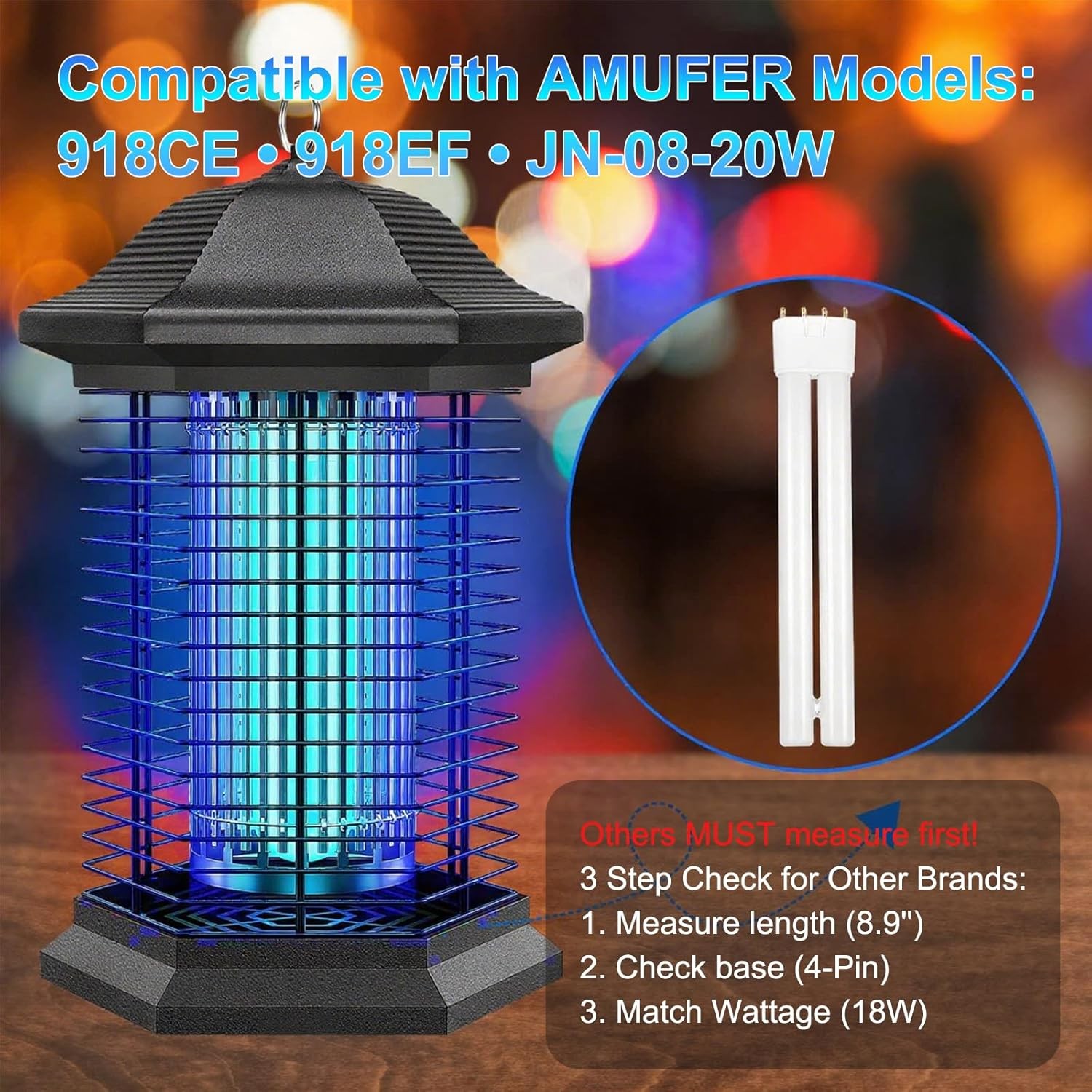 18W Replacement Bulb Bug Zapper H Shape