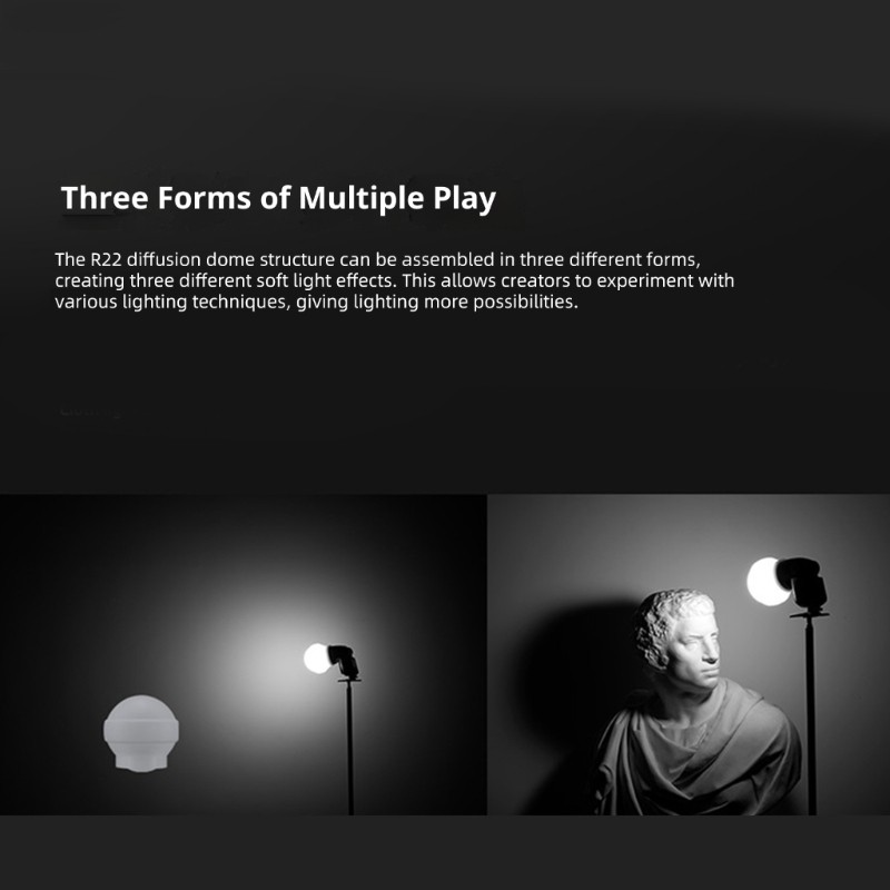 Foldable Softbox Spherical Design Uniform Light Diffusion For Photography