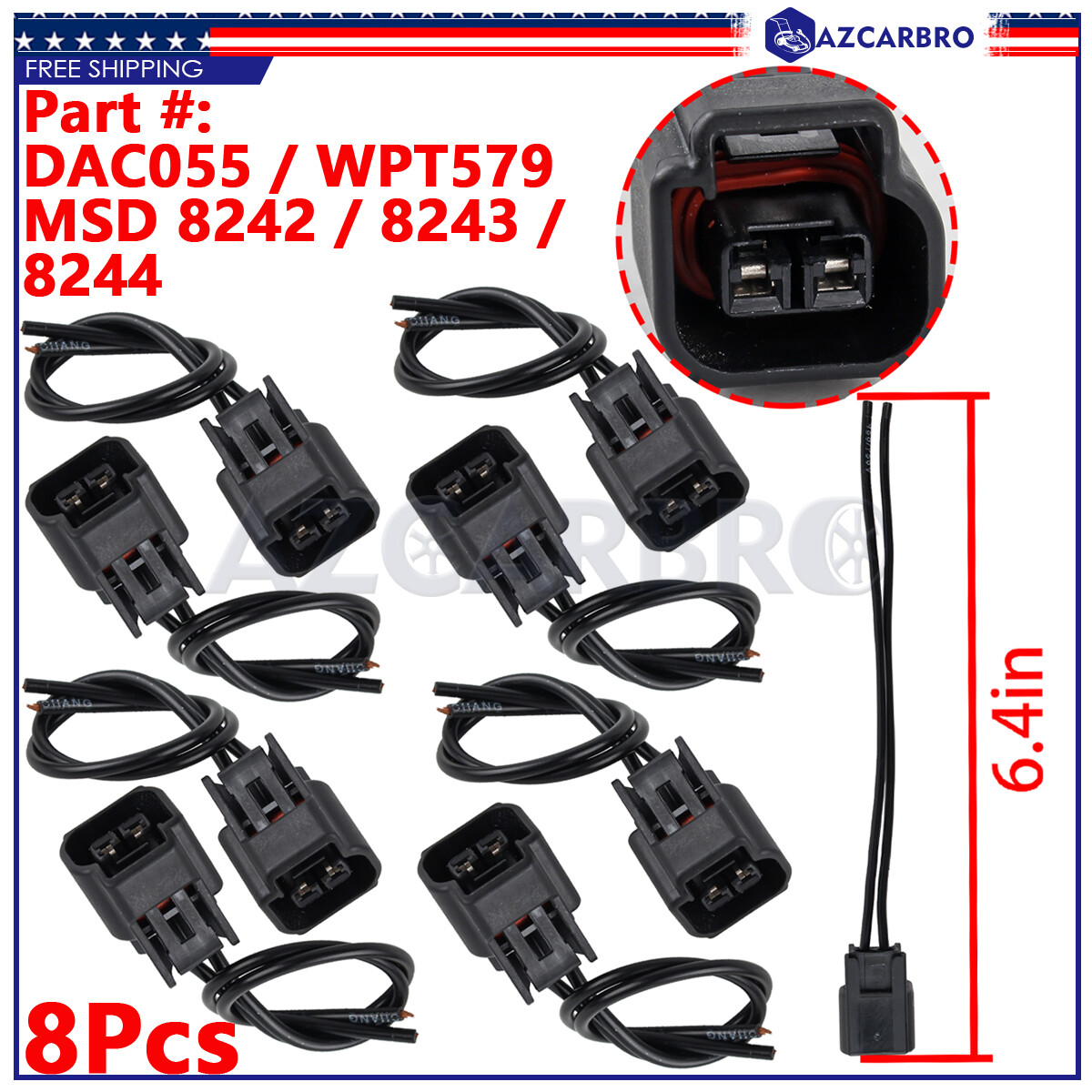 8x Pigtail Ignition Coil Connector Wireness Plug FOR Ford F-150/250 4.6 5.4 6.8L