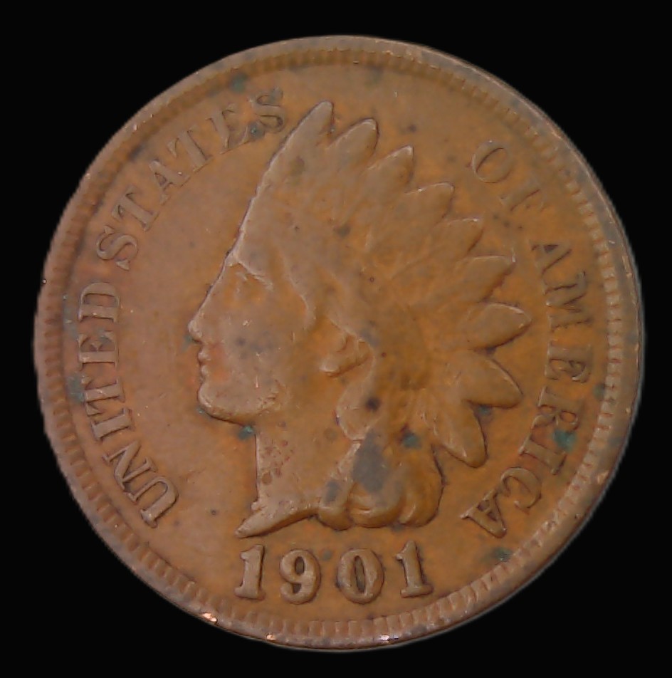 Indian Head Cent 1901 - US Coin - Circulated Condition