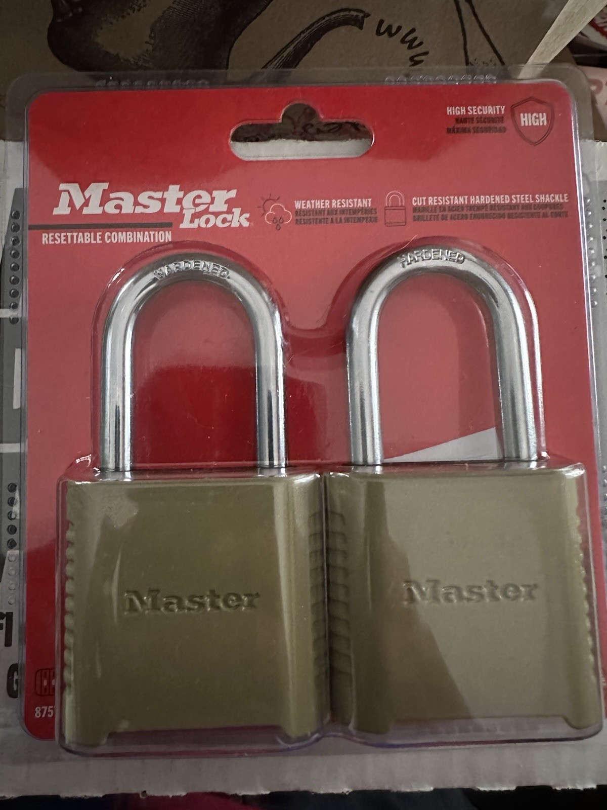 Master Lock Resettable Combination Lock Double Pack