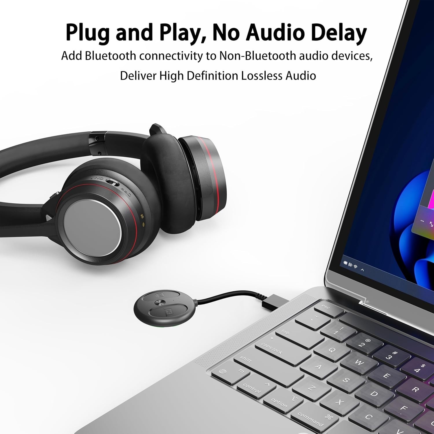 USB-C Bluetooth Adapter for PS5, Bluetooth 5.4 Audio Adapter for PC, Plug and...