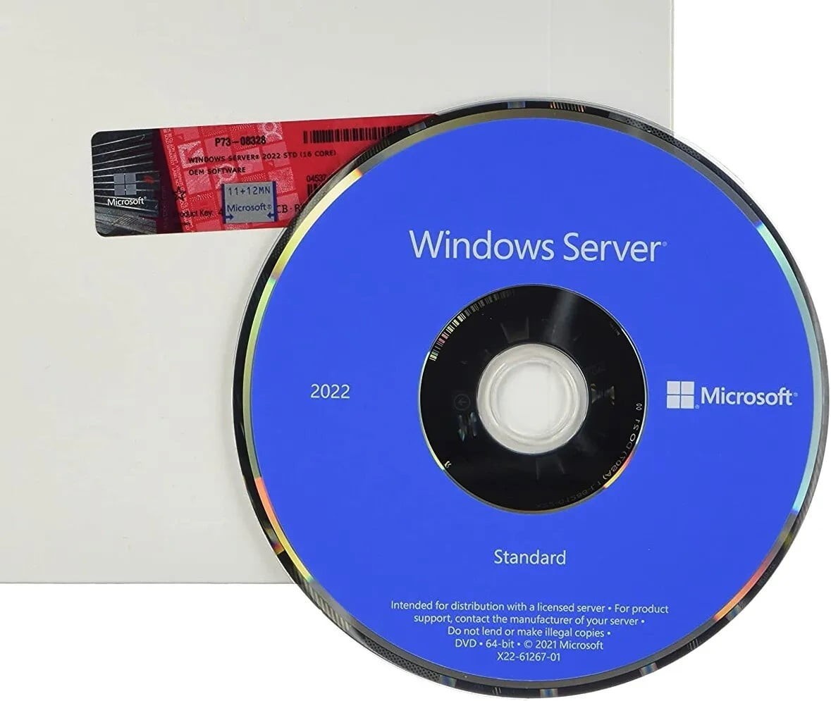 Windows Server 2022 Standard 64-bit License & DVD 16 Core sealed