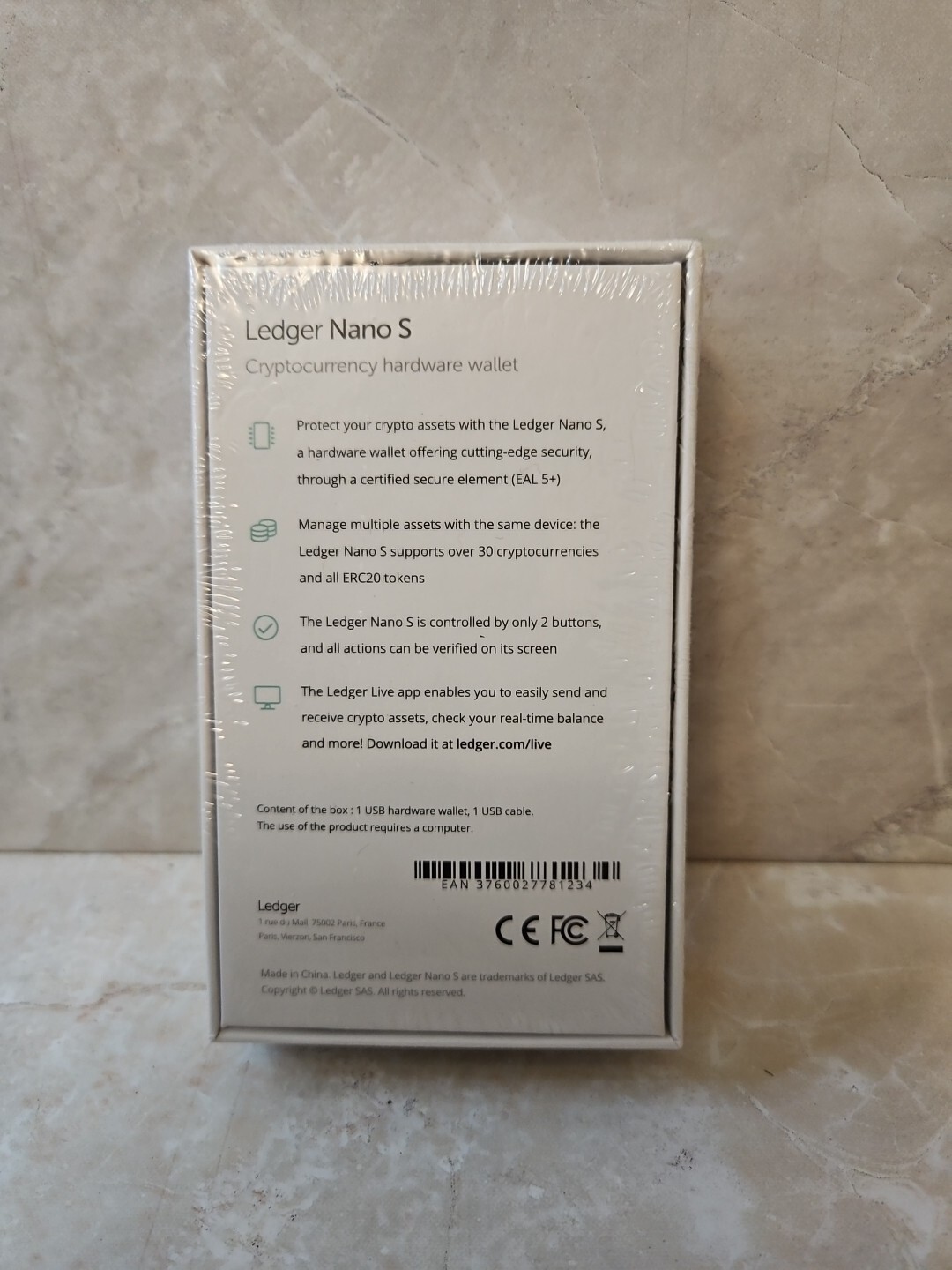 Ledger Nano S Cryptocurrency Hardware Wallet - New, in sealed box