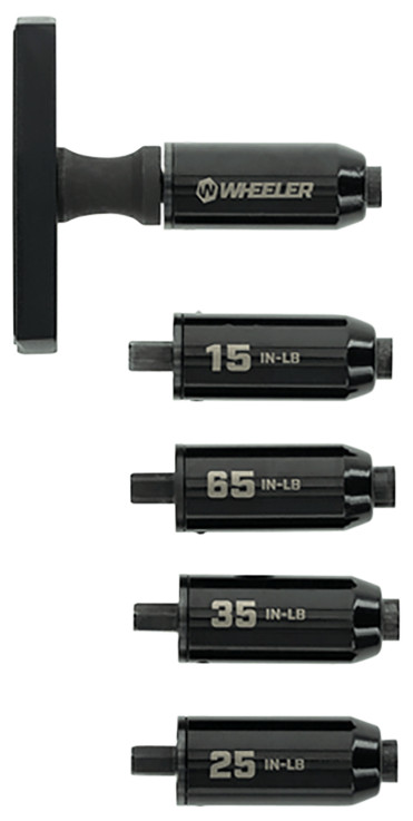 Wheeler FAT Stix Torque Wrench Kit 15-65 in-lb T-Handle 12 Bits Black 1136022