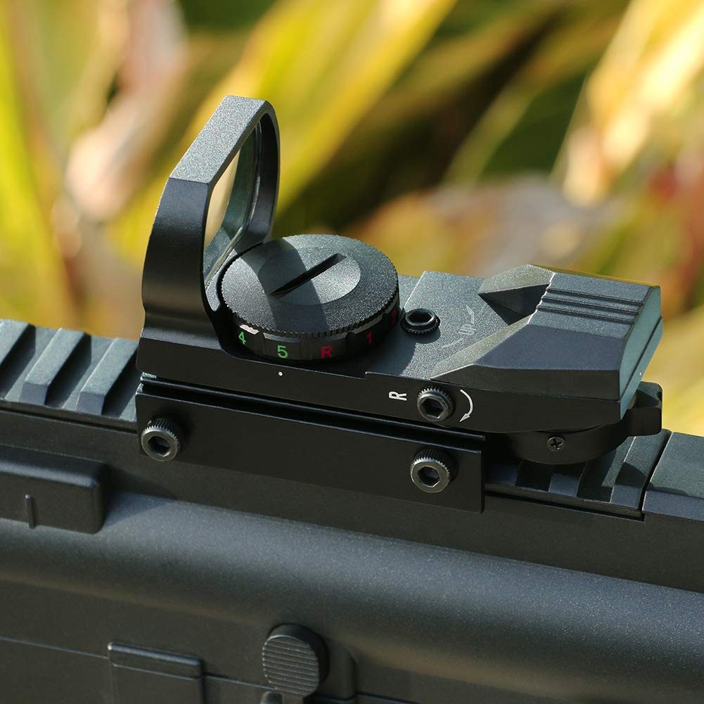 Feyachi Reflex Sight - Adjustable Reticle (4 Styles) Both 3.2*1.5*2.1, Black