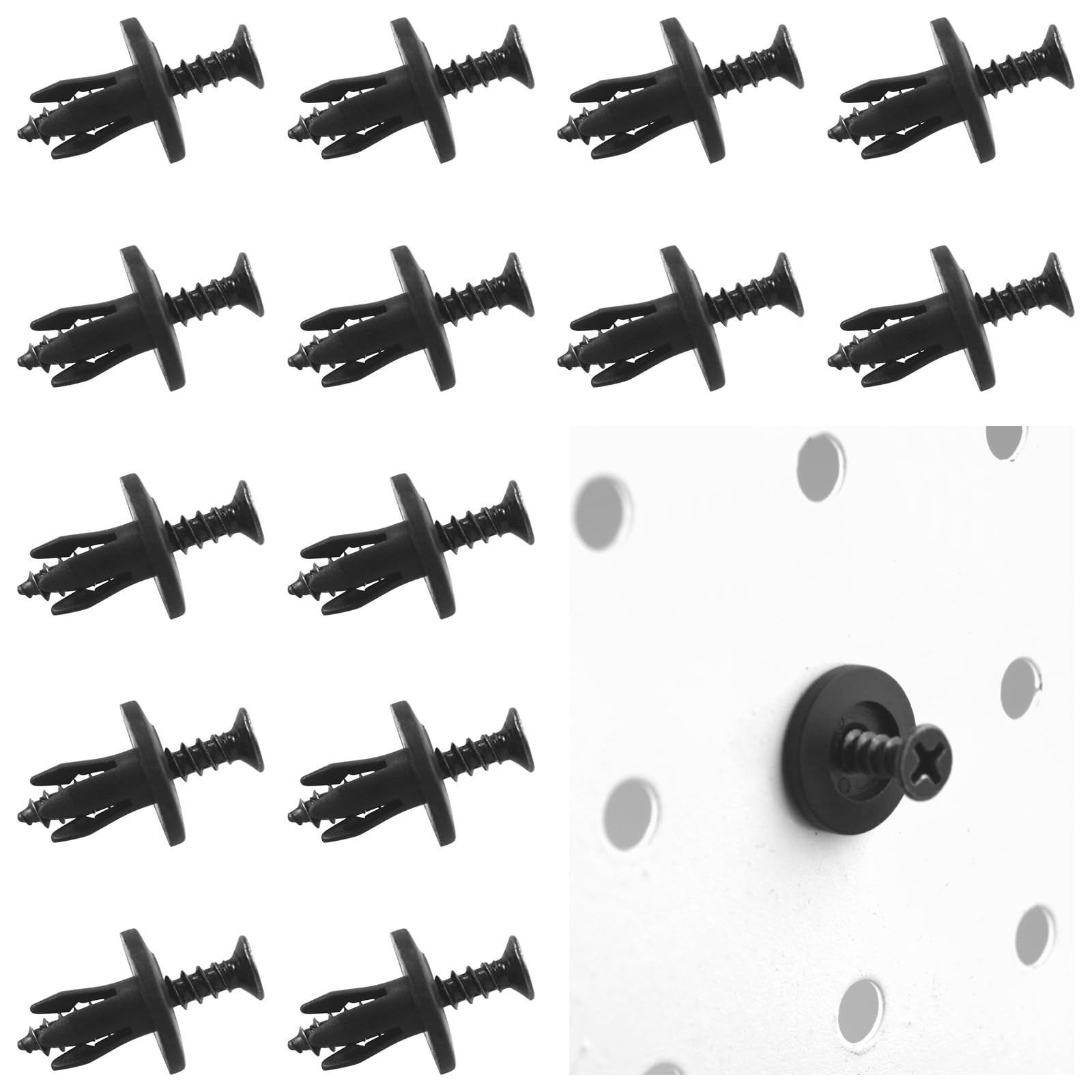 G.CORE Pegboard Peg Hooks Accessories - 40 Set Pegs with Inserts Small, Black