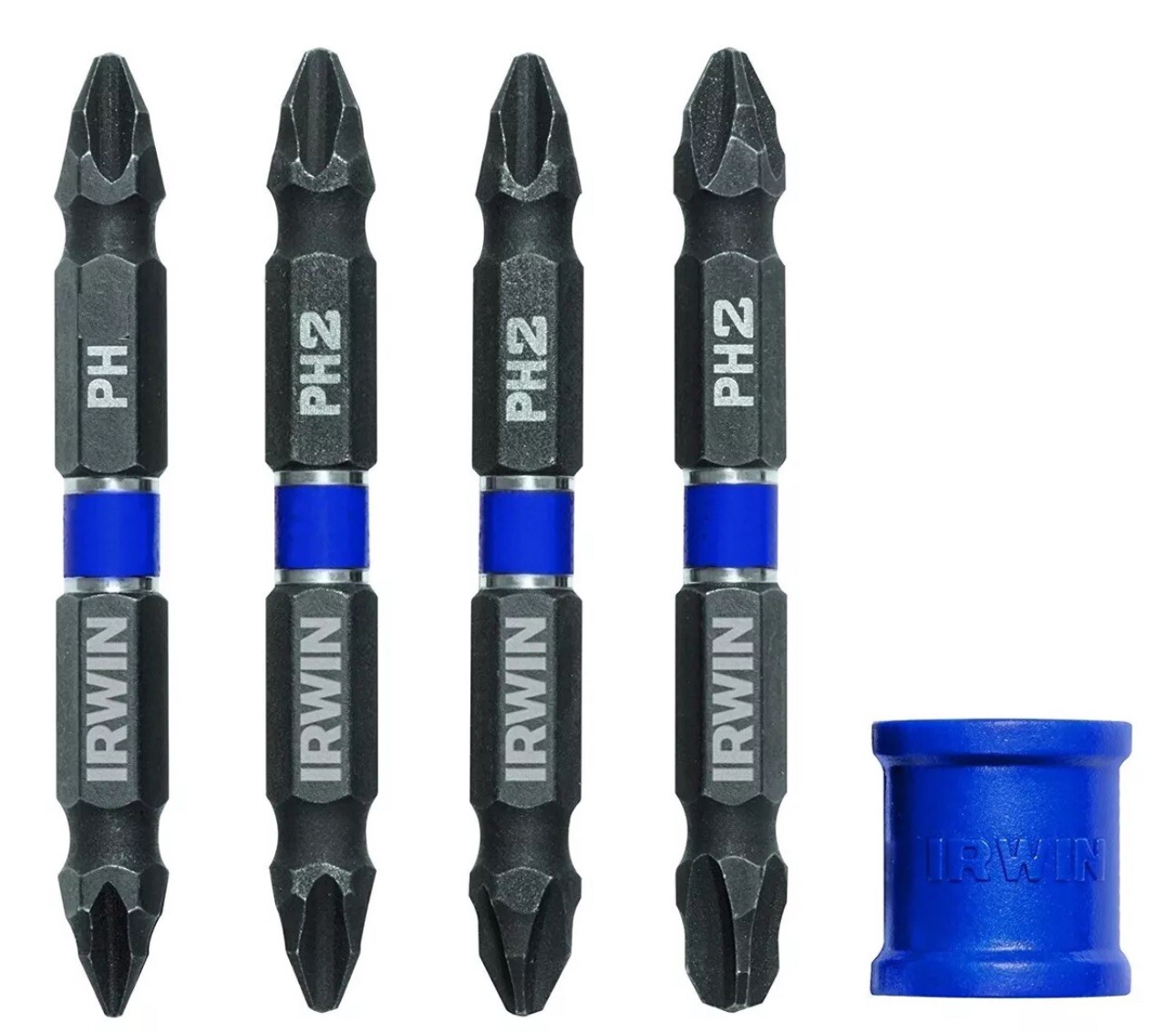 Irwin Lot of 2 5pc Double-Ended Power Bits including Impact Magnetic Screw- Hold