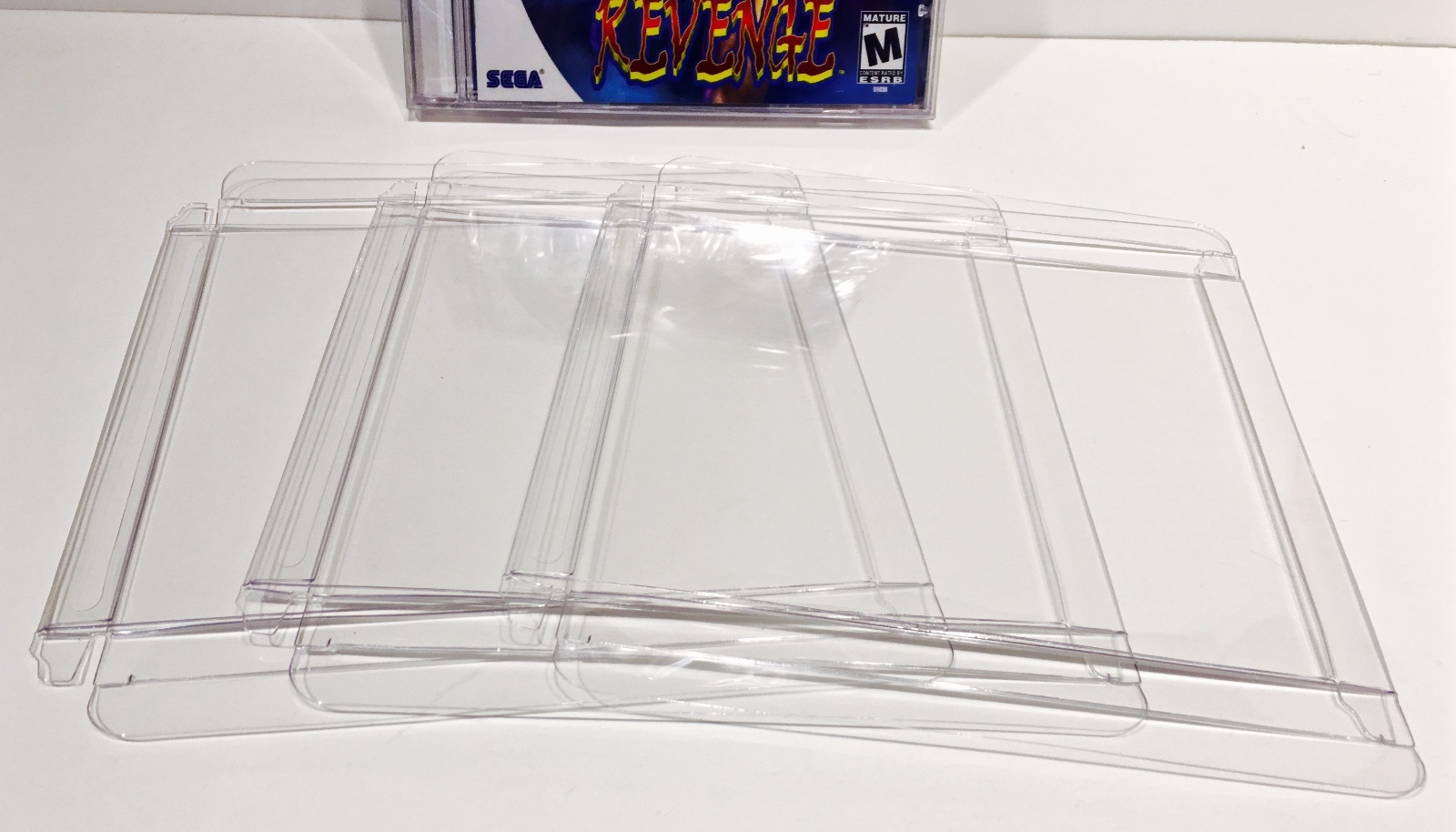 5 Custom Clear Box Protectors for SEGA DREAMCAST Single Disc Video Games