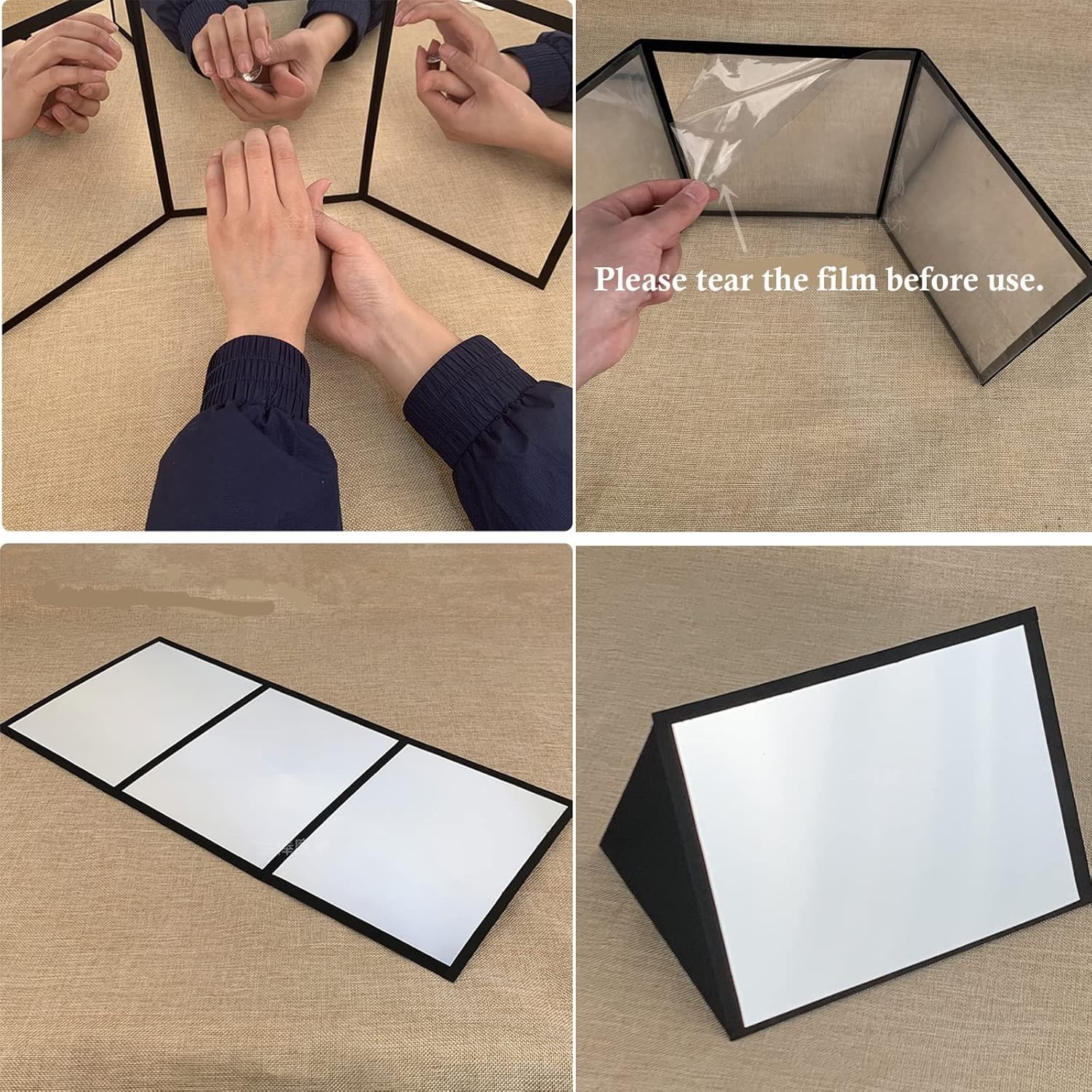 sumrica Magic Three Way Mirror Shatterproof - Foldable Close-Up...