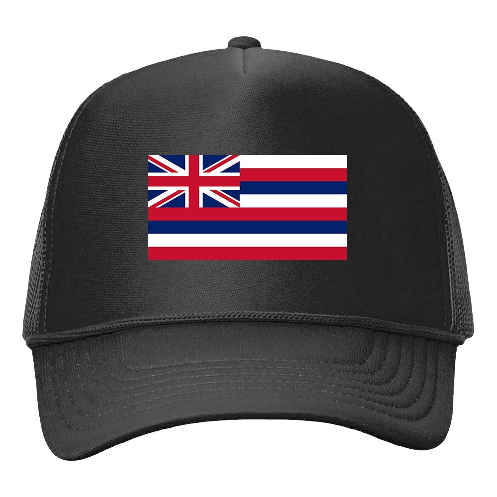 State of Hawaii HI Flag Trucker Form-Mesh Back Hat