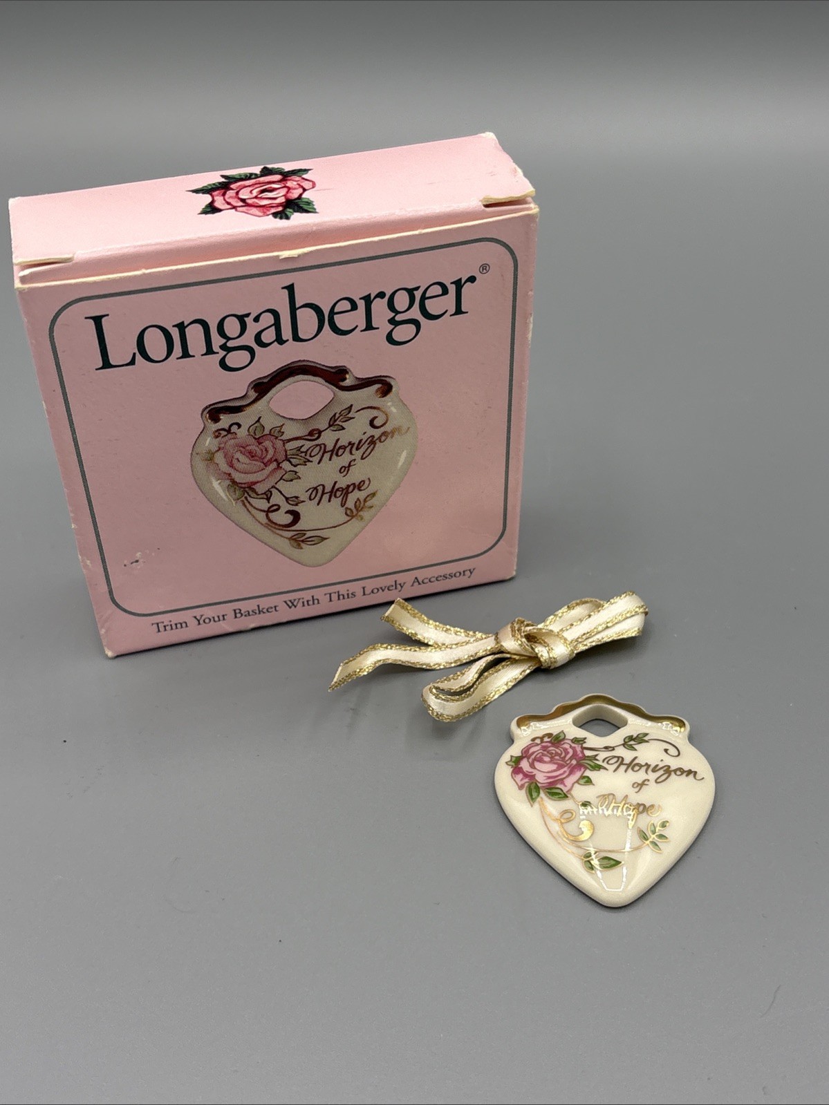 1999 Longaberger Basket Horizon of Hope Basket Tie-on - #36625 - NIB